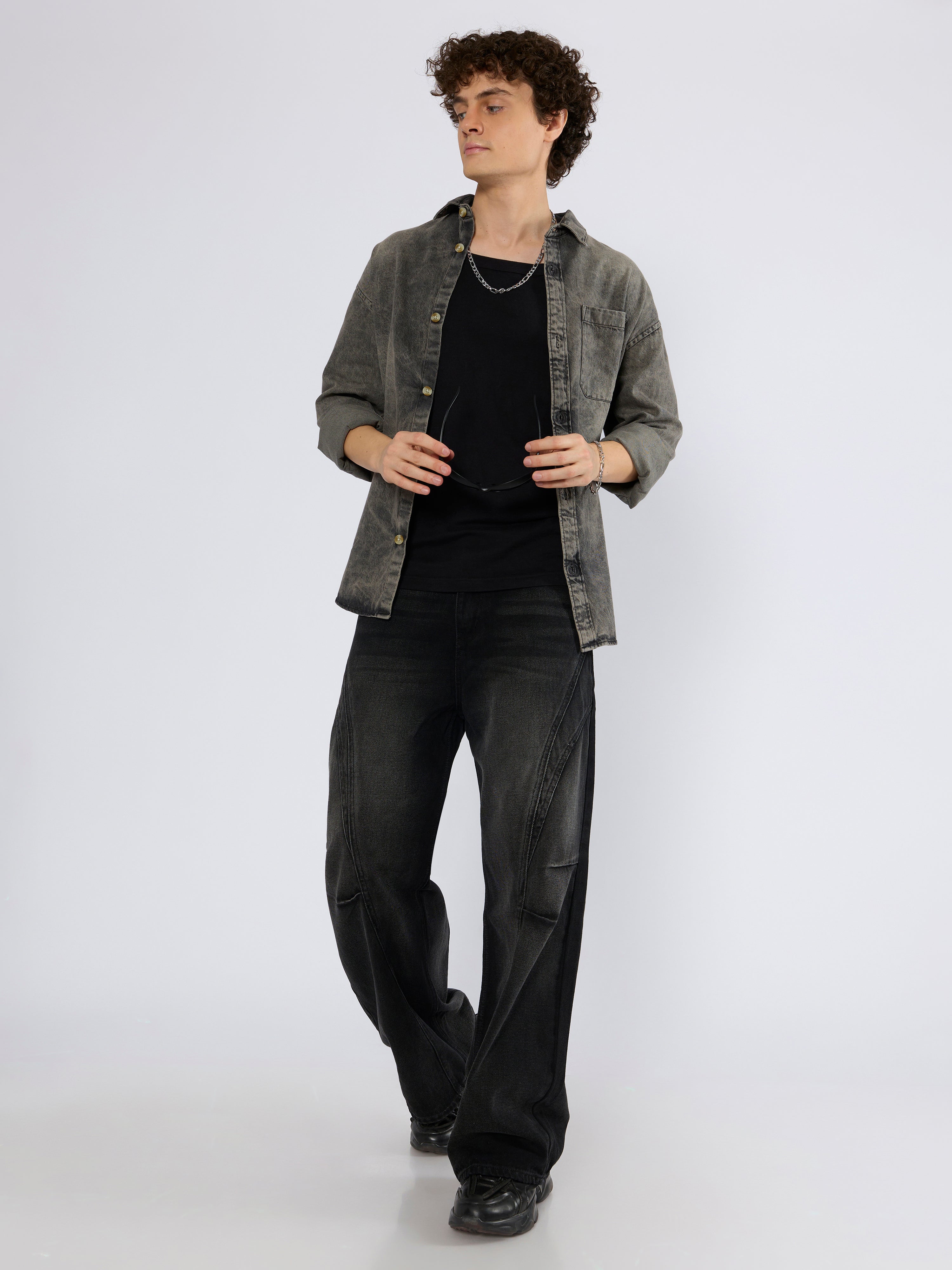 Braden - Baggy Jeans - Black Shade