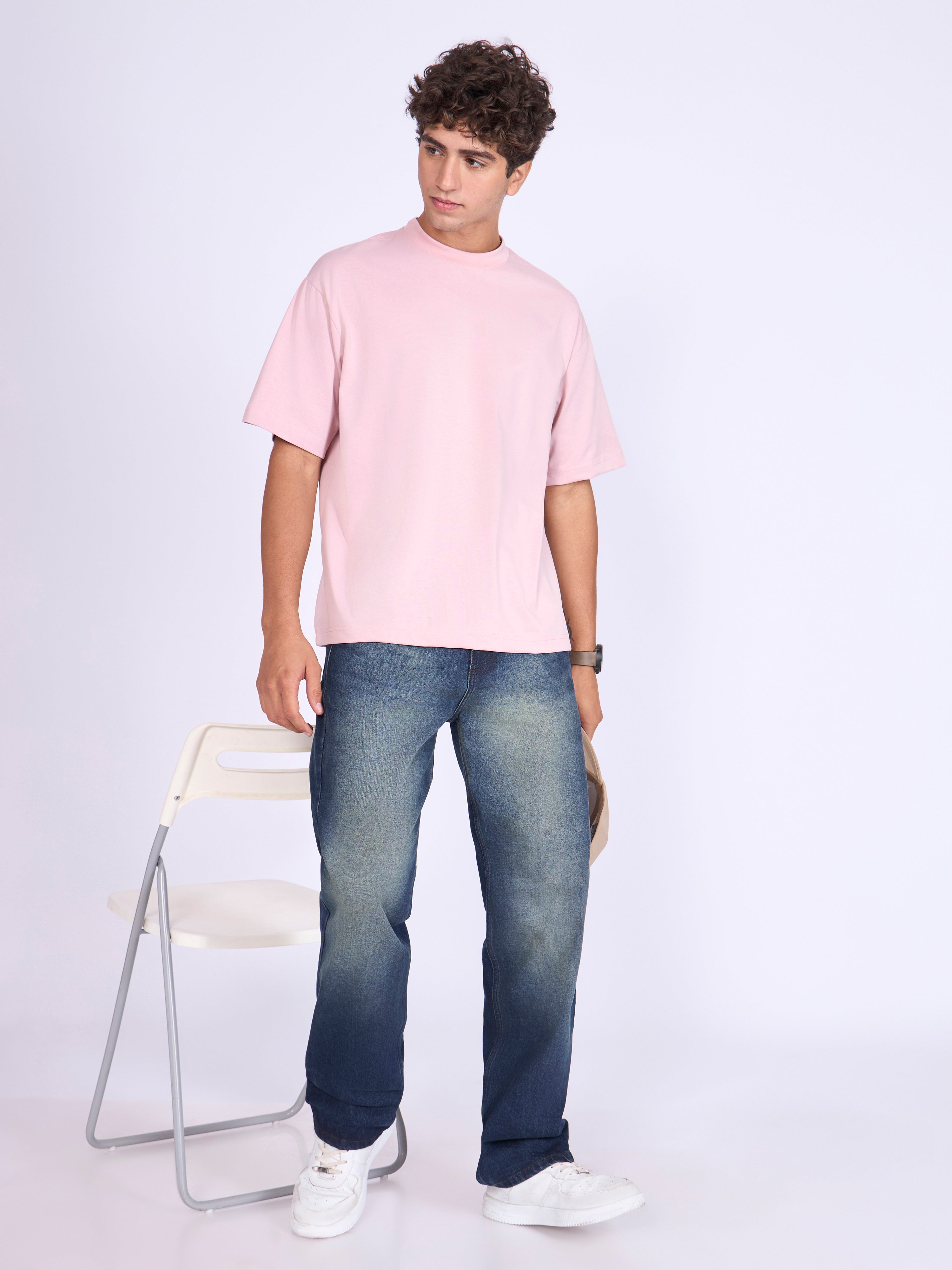 Stirling - Loose Fit T-Shirt - Peach Pink