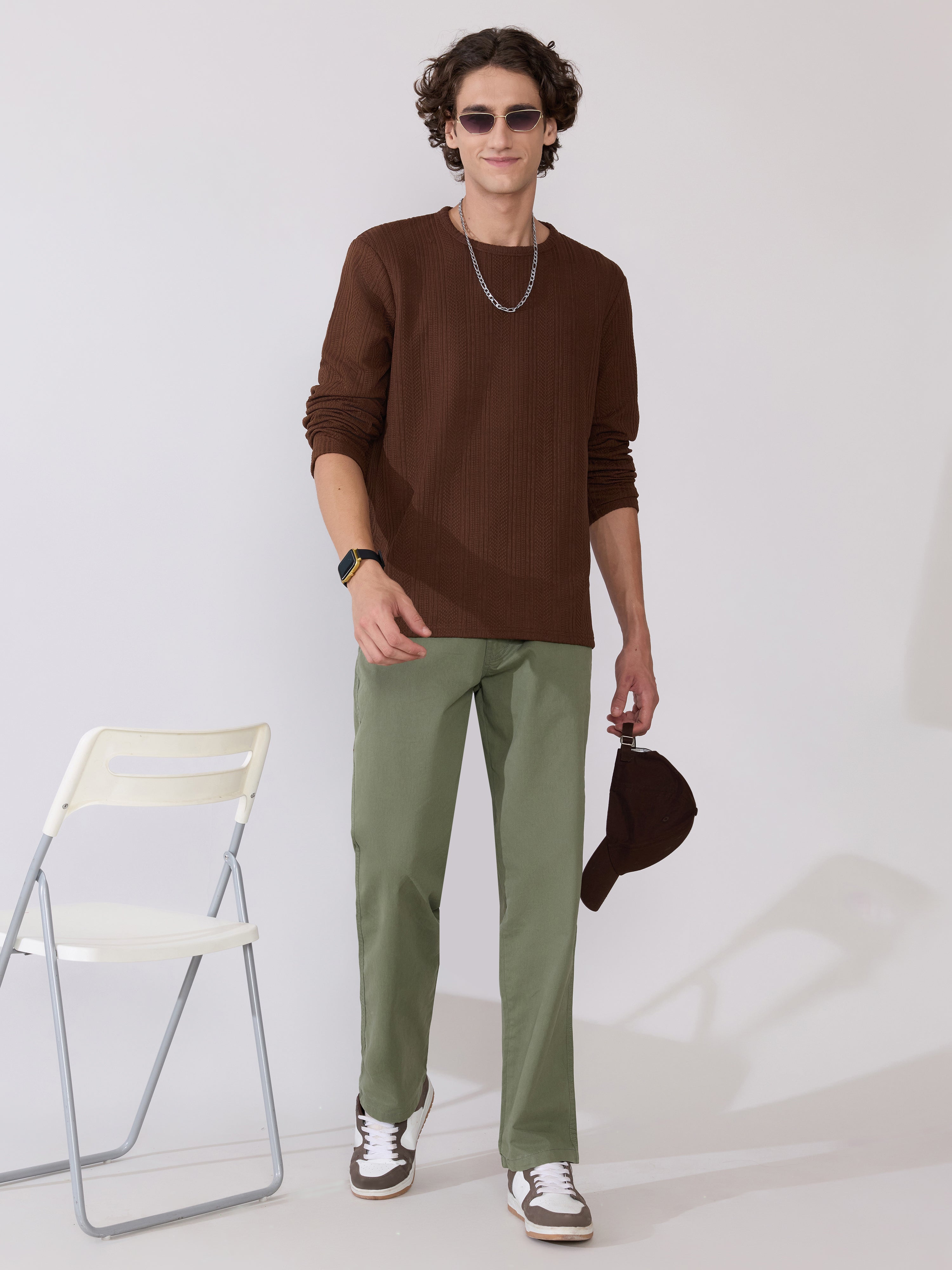 Hush - Loose Fullsleeve Tshirt - Dark Brown