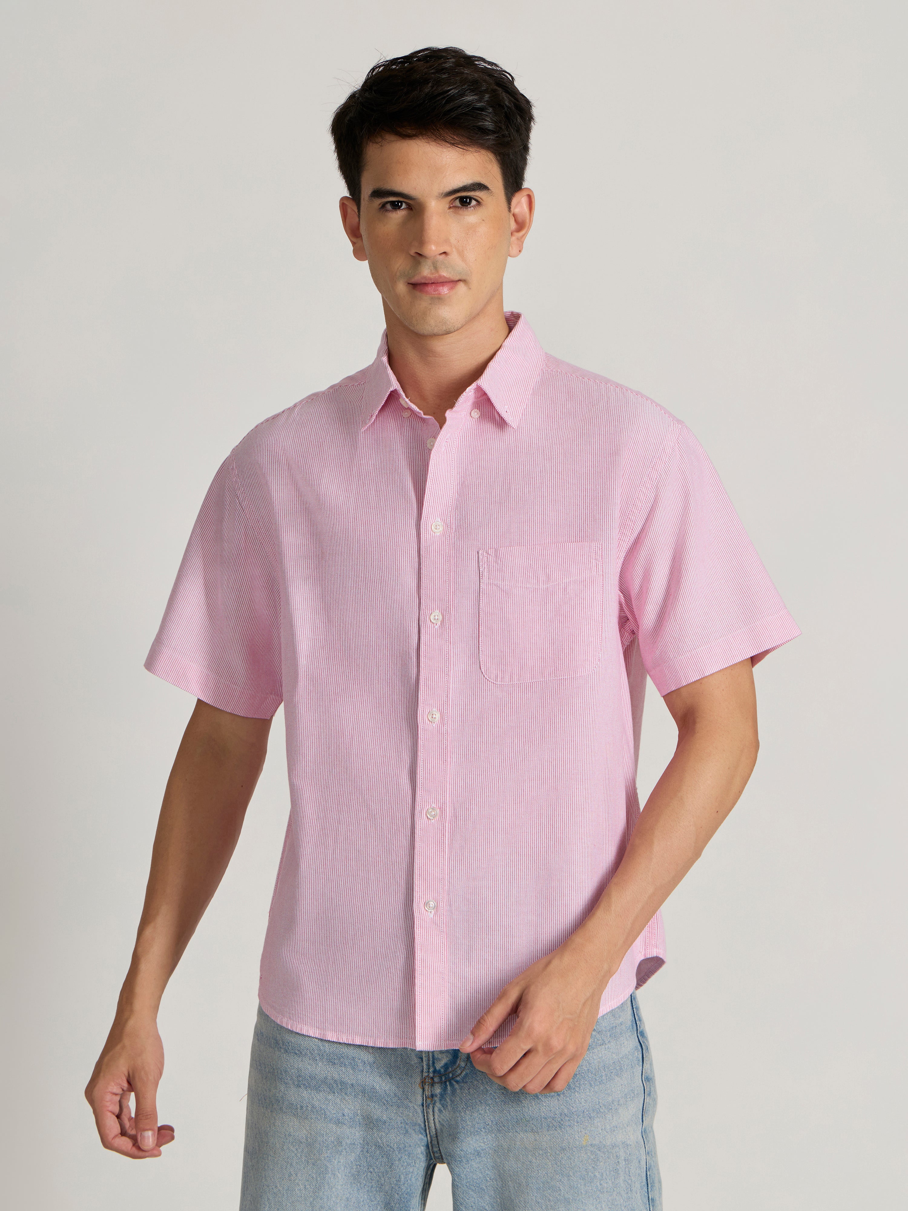 Oran - Striped Shirt - Pink