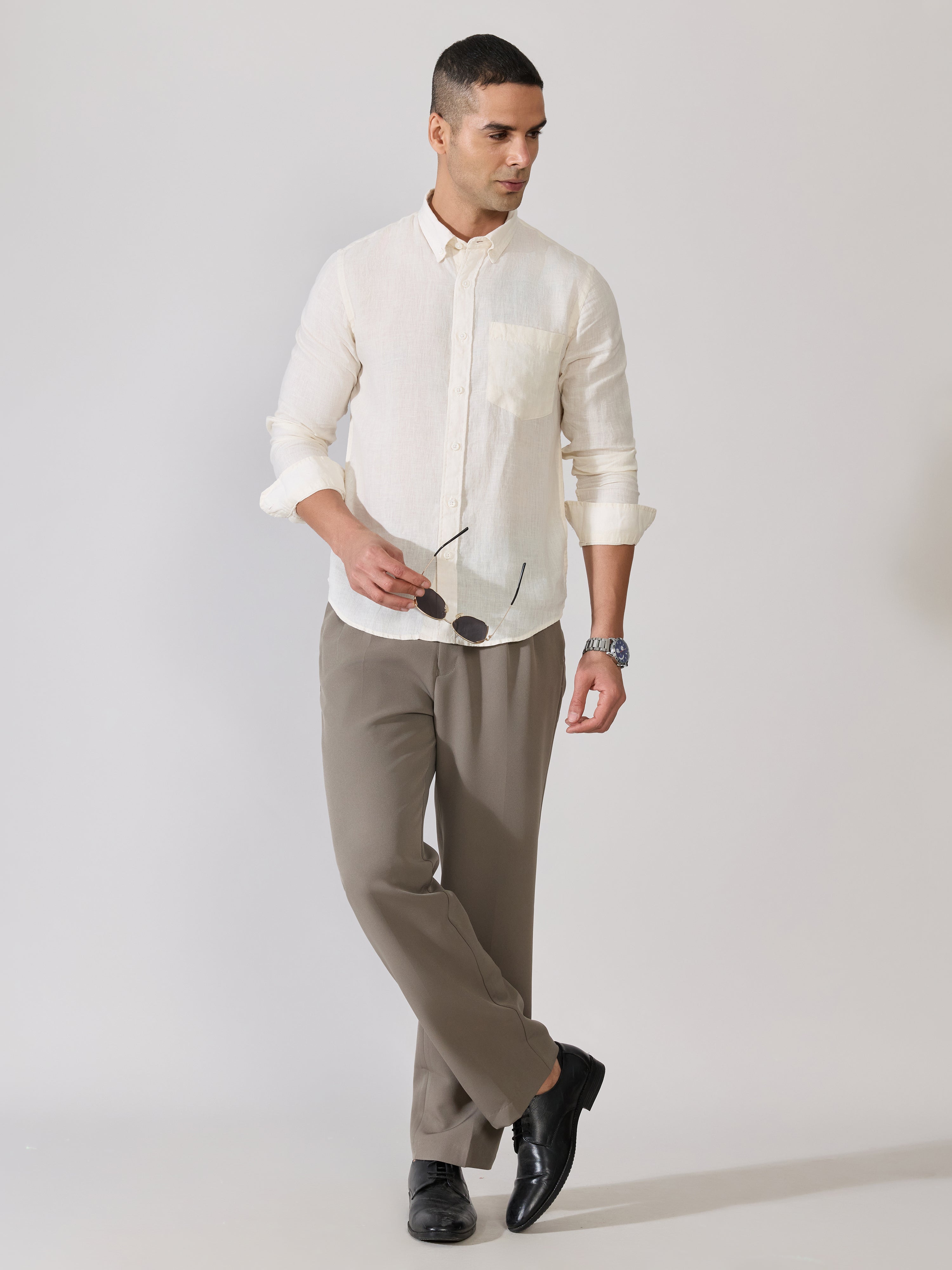 Erta - Relaxed Linen Shirt - Cream