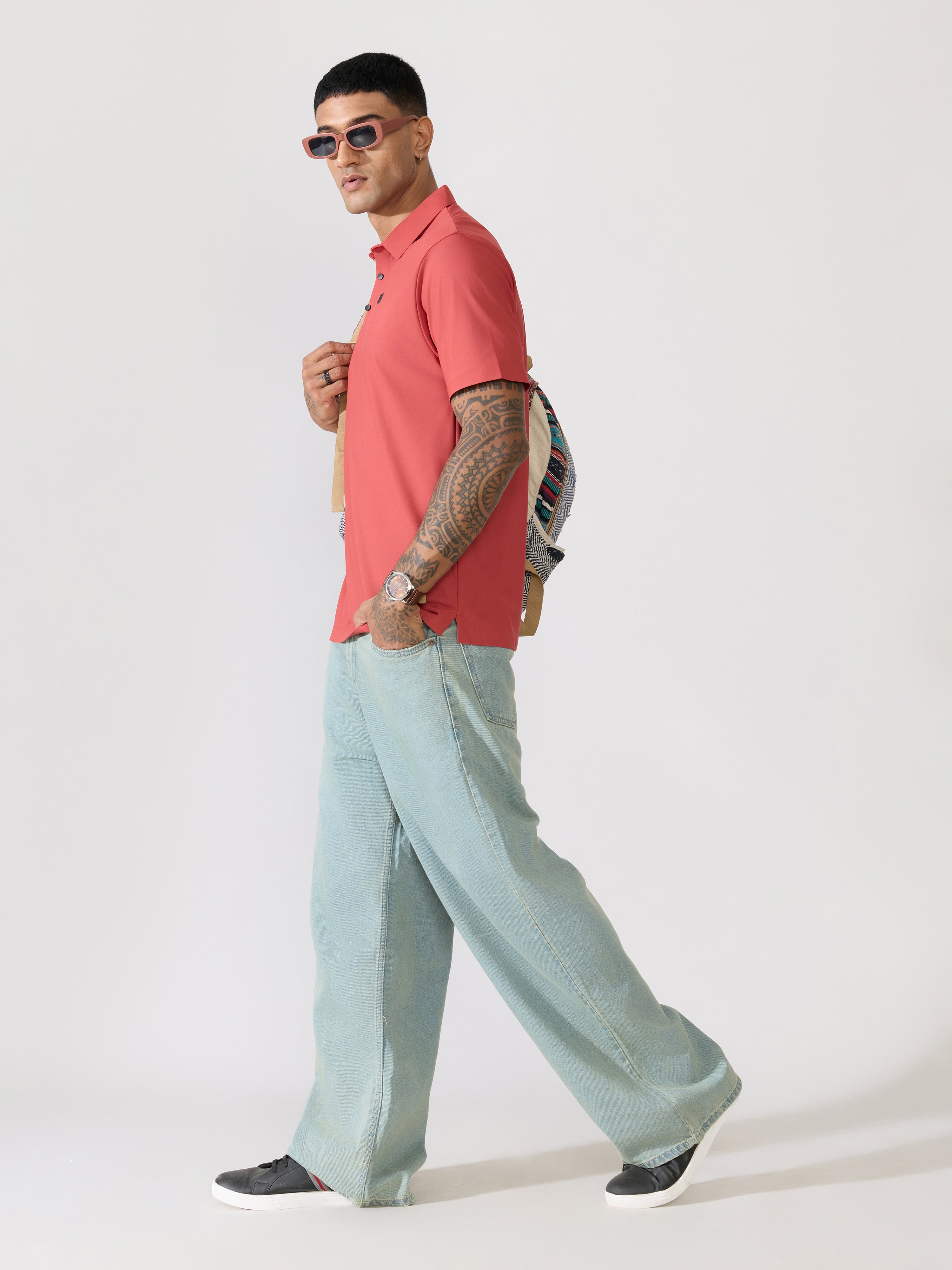 Balance - Regular Fit Polo T-Shirt - Brick Red