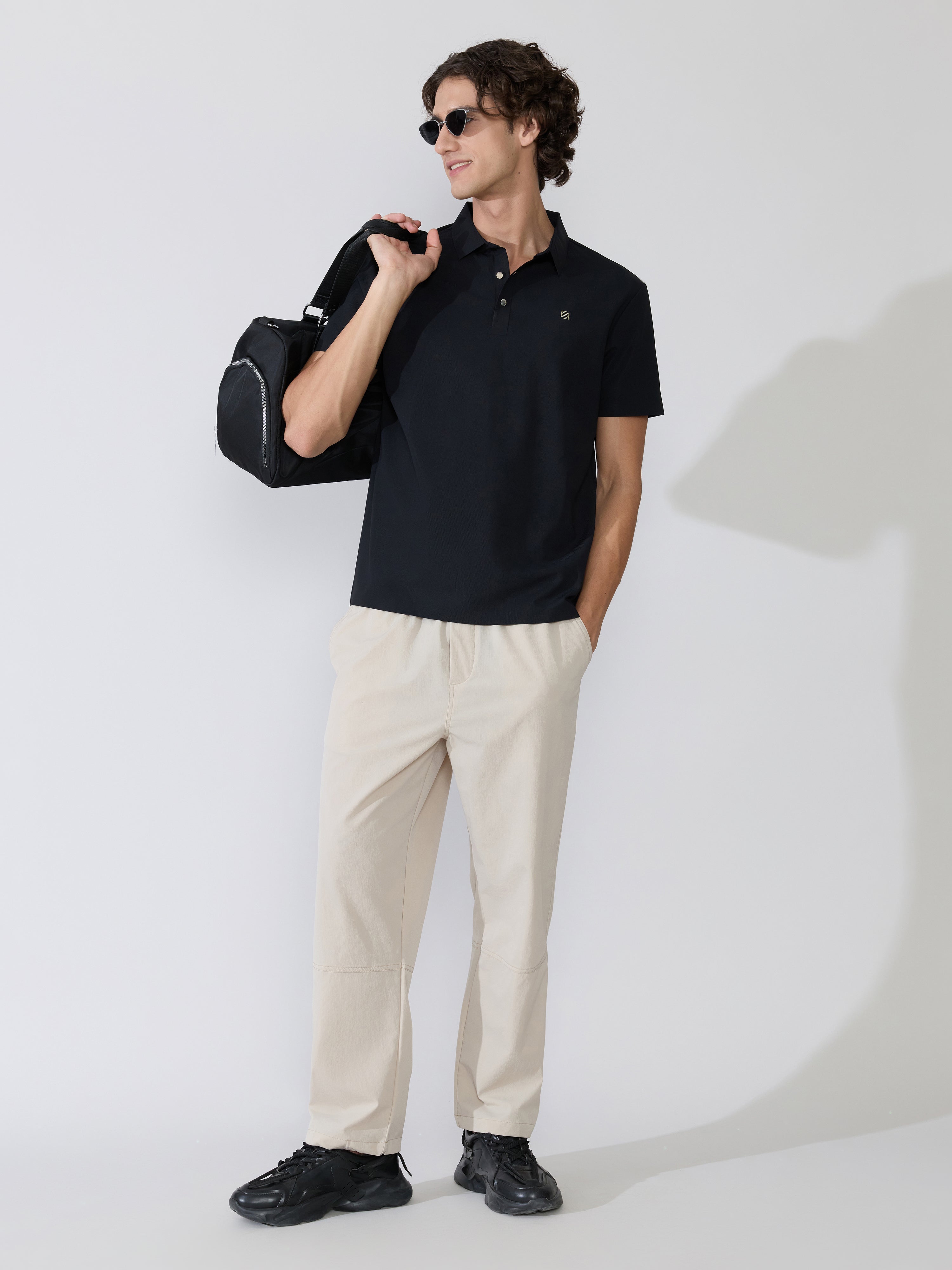 Zoltan - Regular Fit Polo T-Shirt - Black