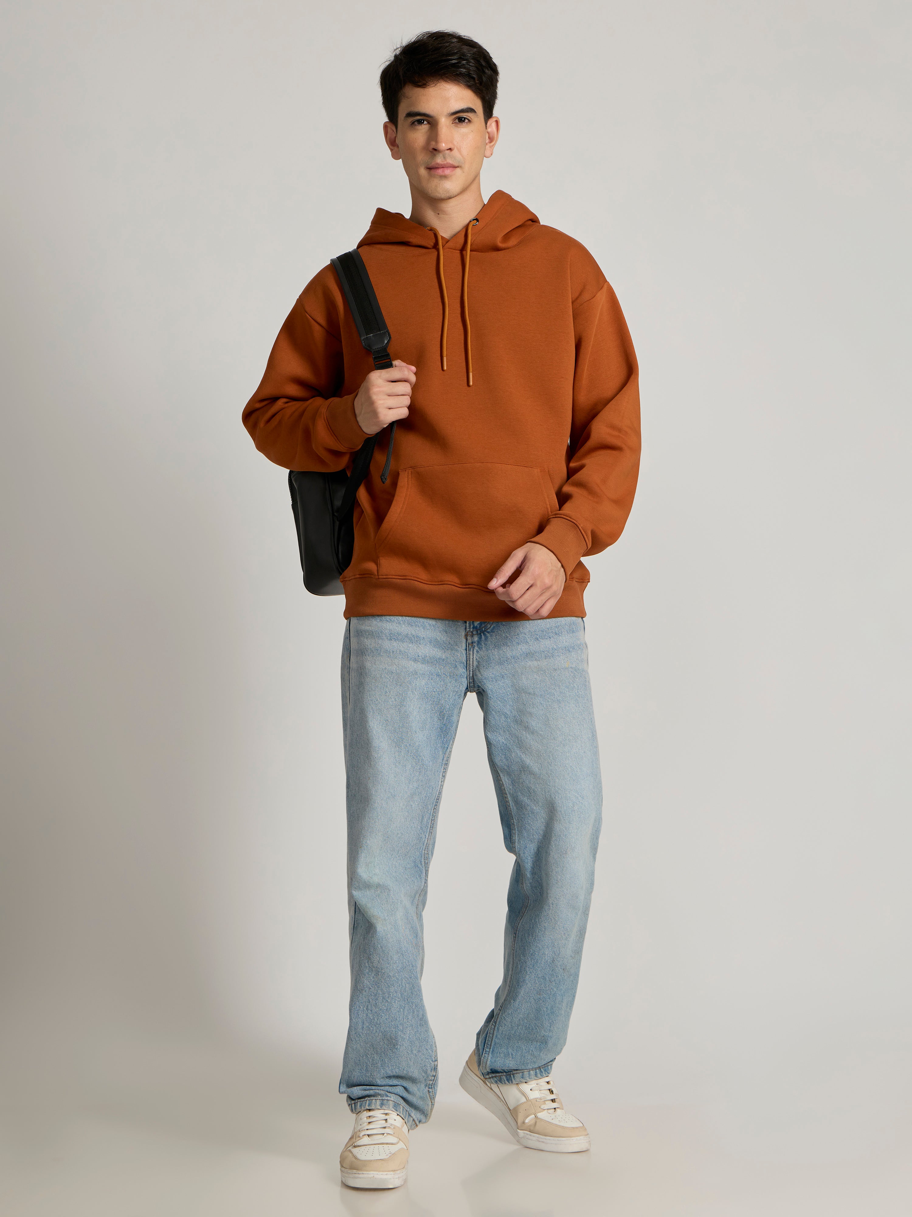 Leandris - Loose Fit Hoodie - Rust