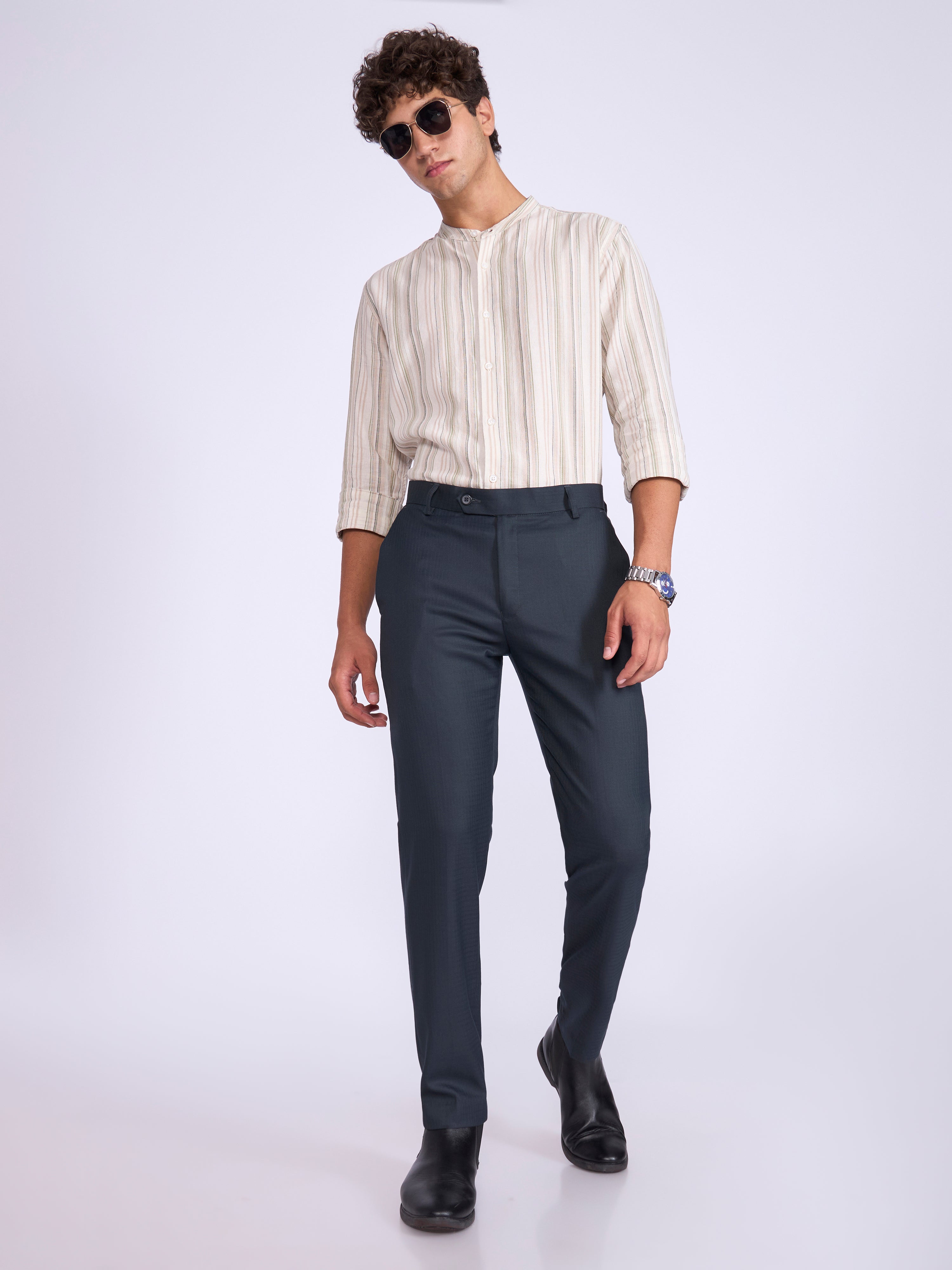 Valentin - Skinny Fit Formal Pant - Navy