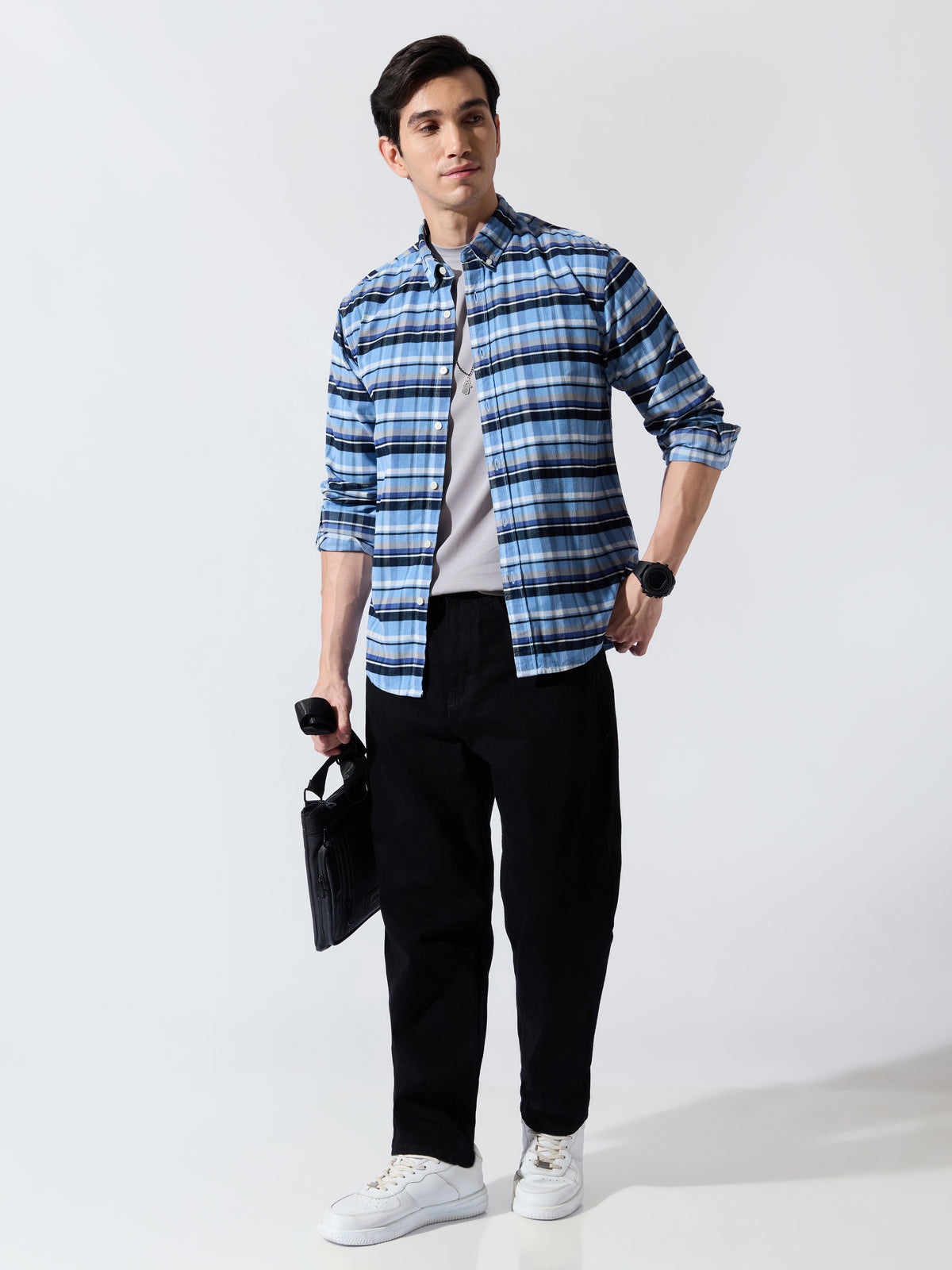 Ermiva - Relaxed Corduroy Shirt - Tex Blue