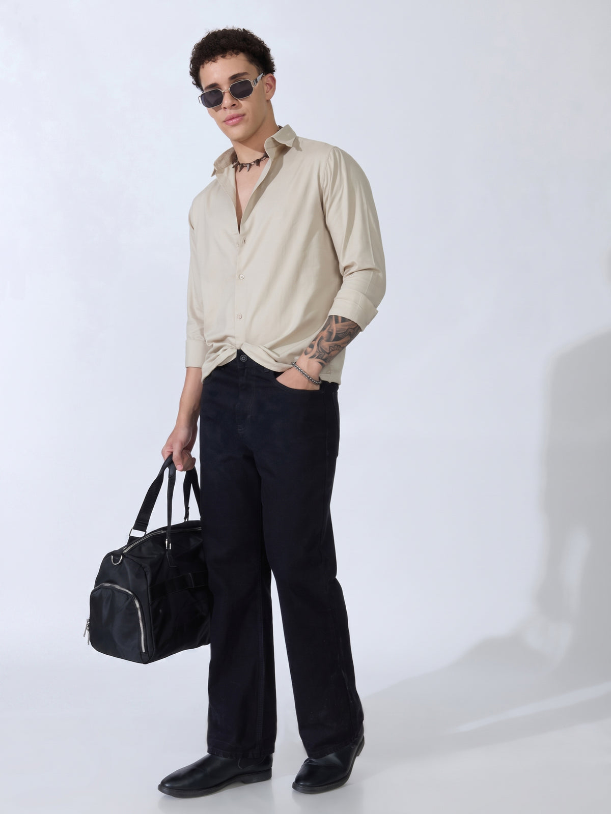 Farana - Beige Dobby Shirt