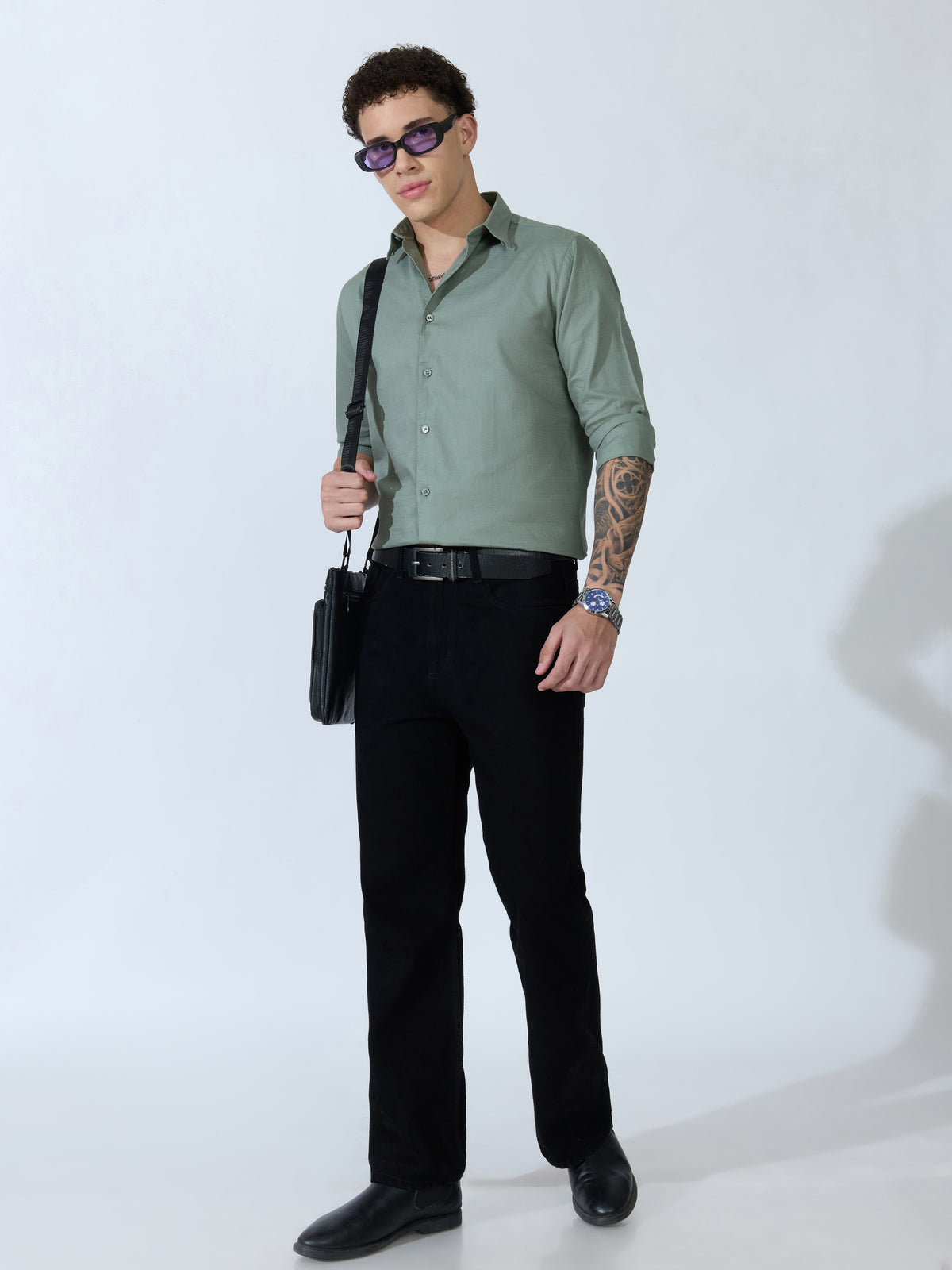 Farana - Green Dobby Shirt