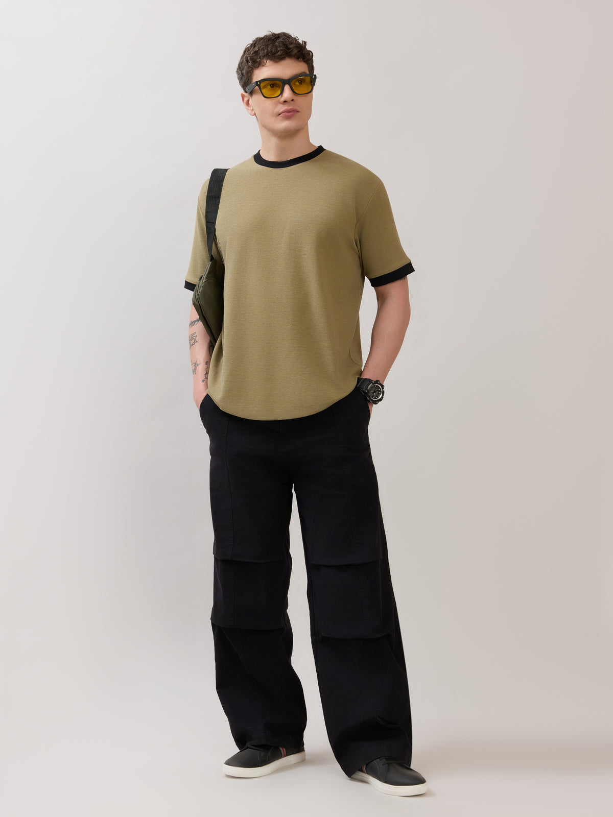 Karoon - Slim Fit Round-Neck T-Shirt - Olive