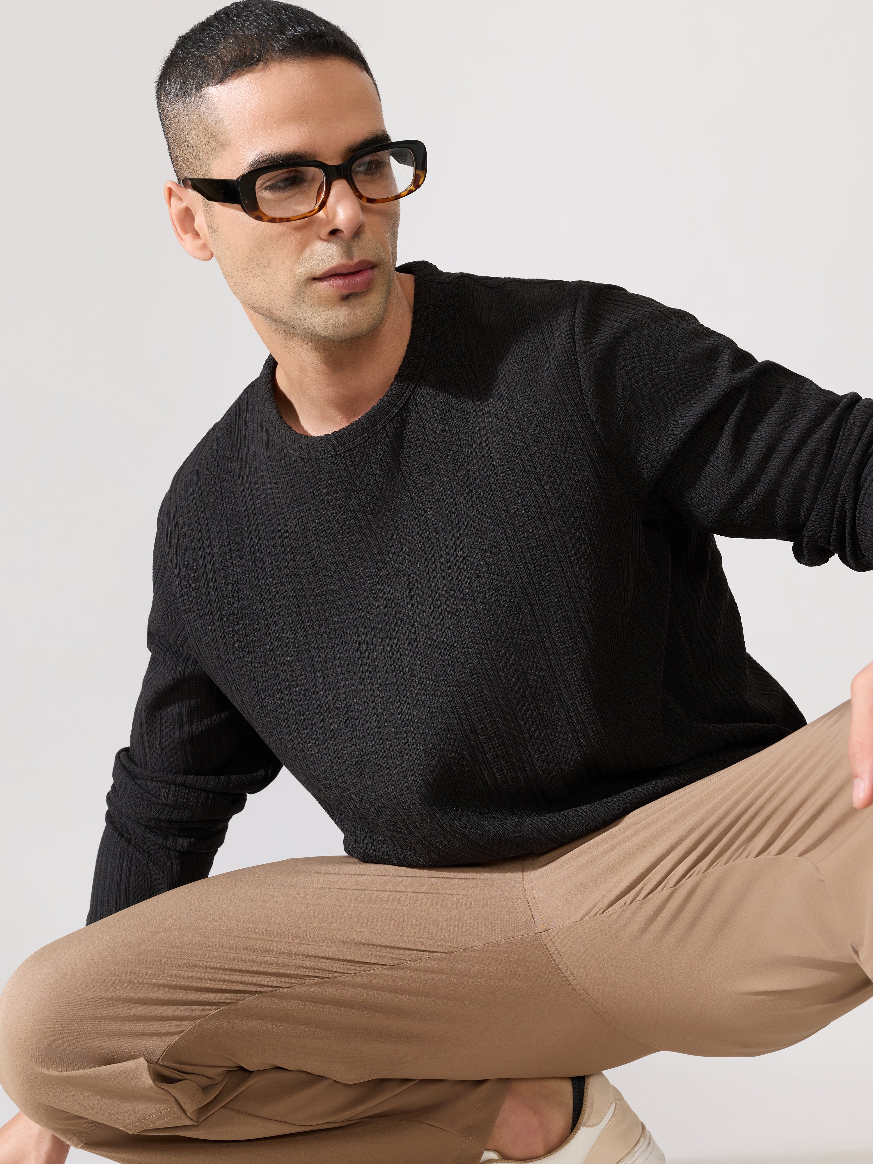 Hush - Loose Fullsleeve Tshirt - Black