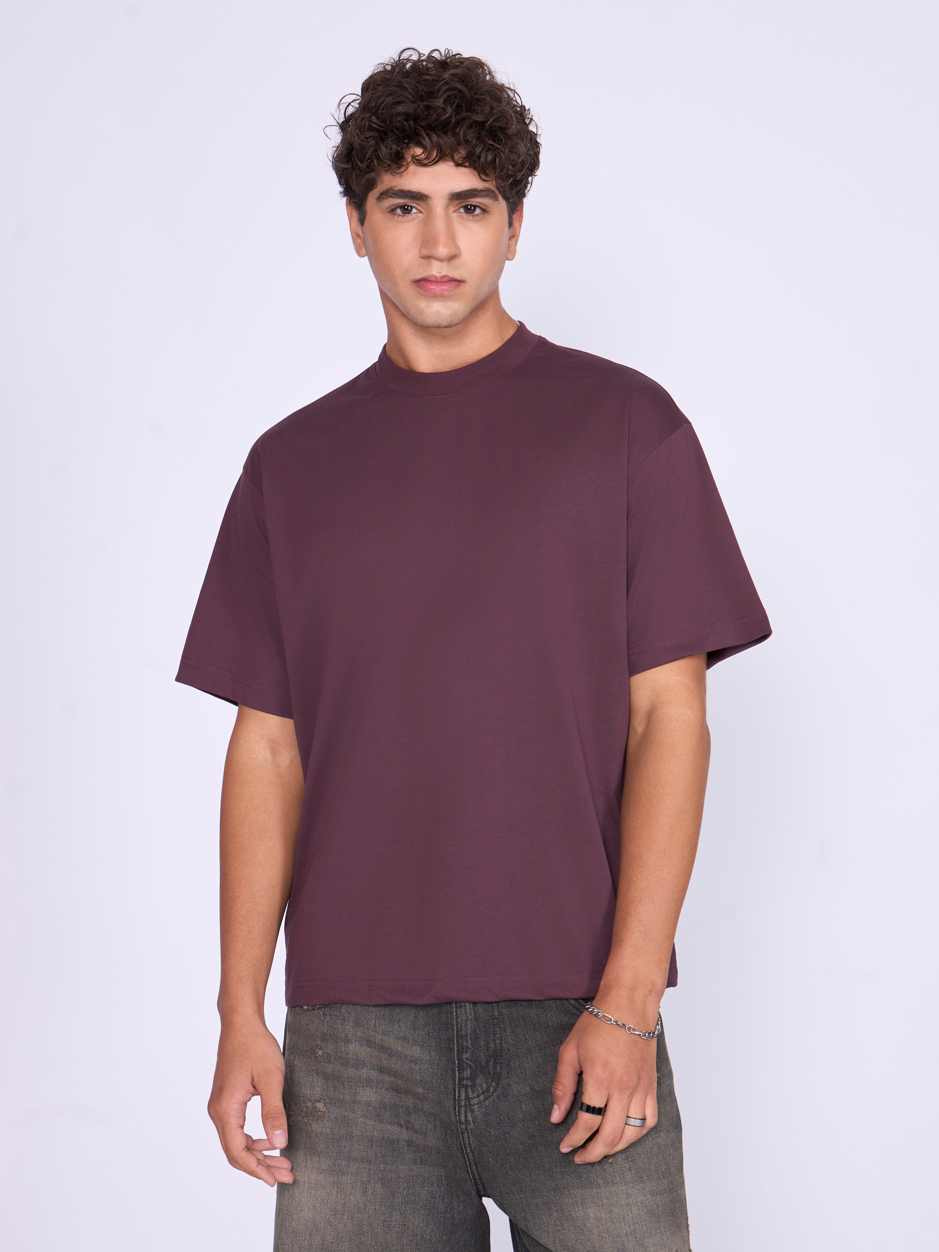 Stirling - Loose Fit T-Shirt - Midnight Plum