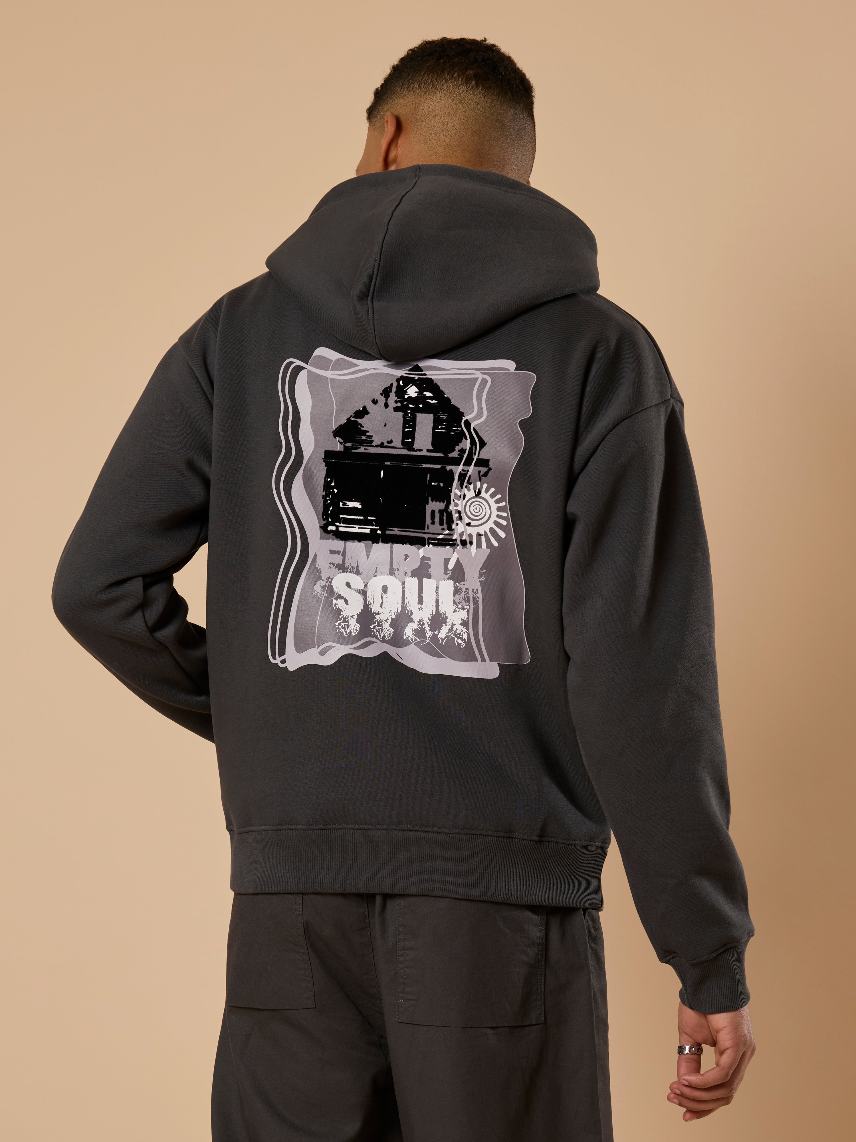 Felix - Printed Hoodie - Cement