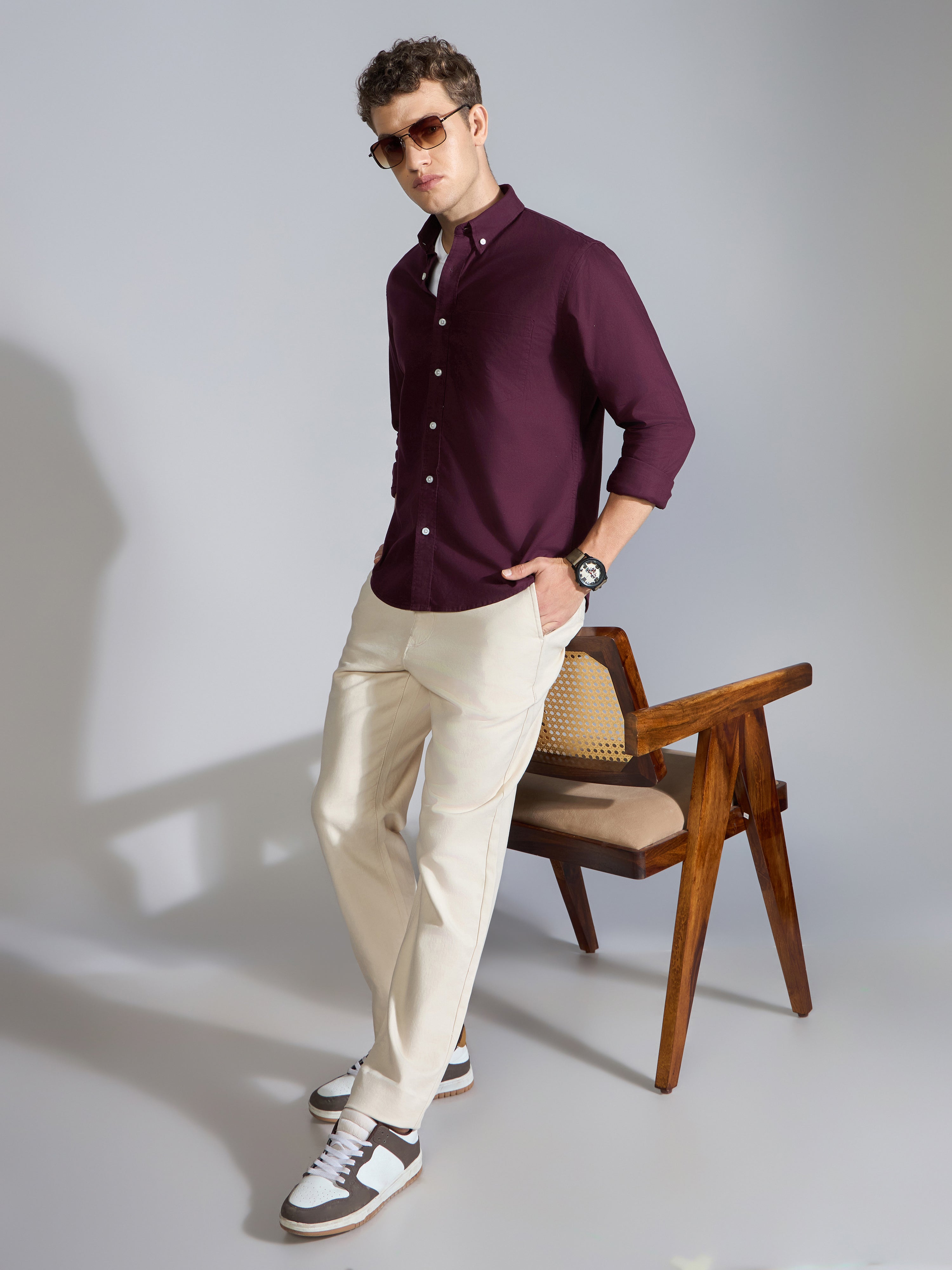 Orren - Slim Fit Cotton Pant - Cream