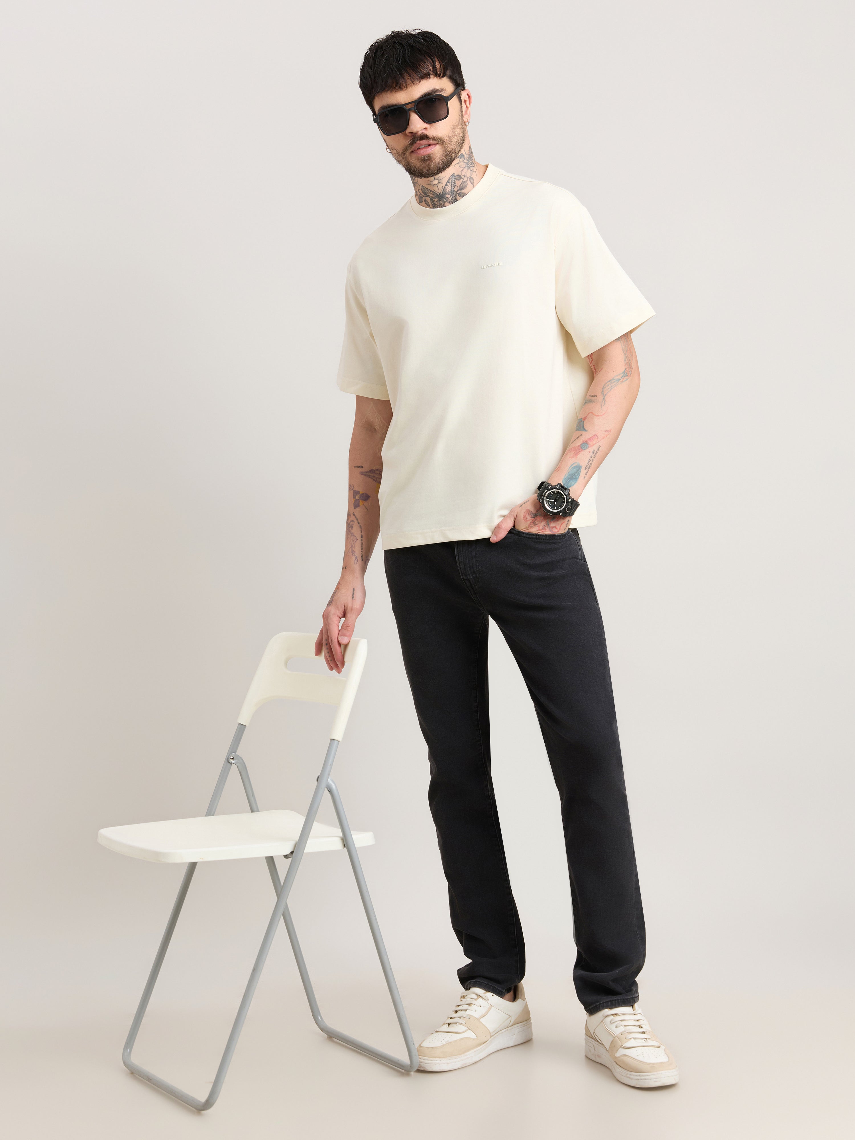 Nora - Loose Fit T-Shirt - Cream
