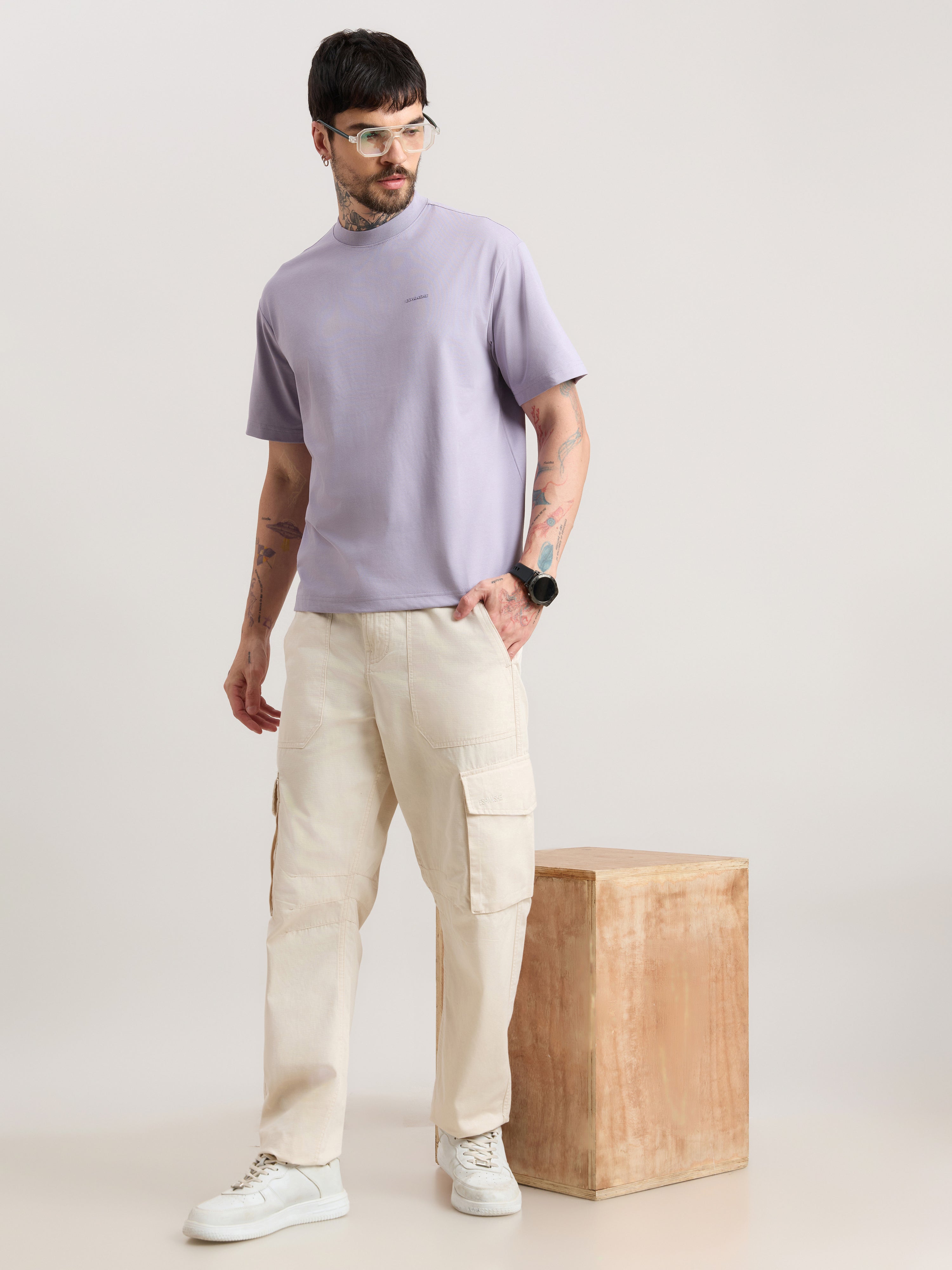 Nora - Loose Fit T-Shirt - Wisteria Purple