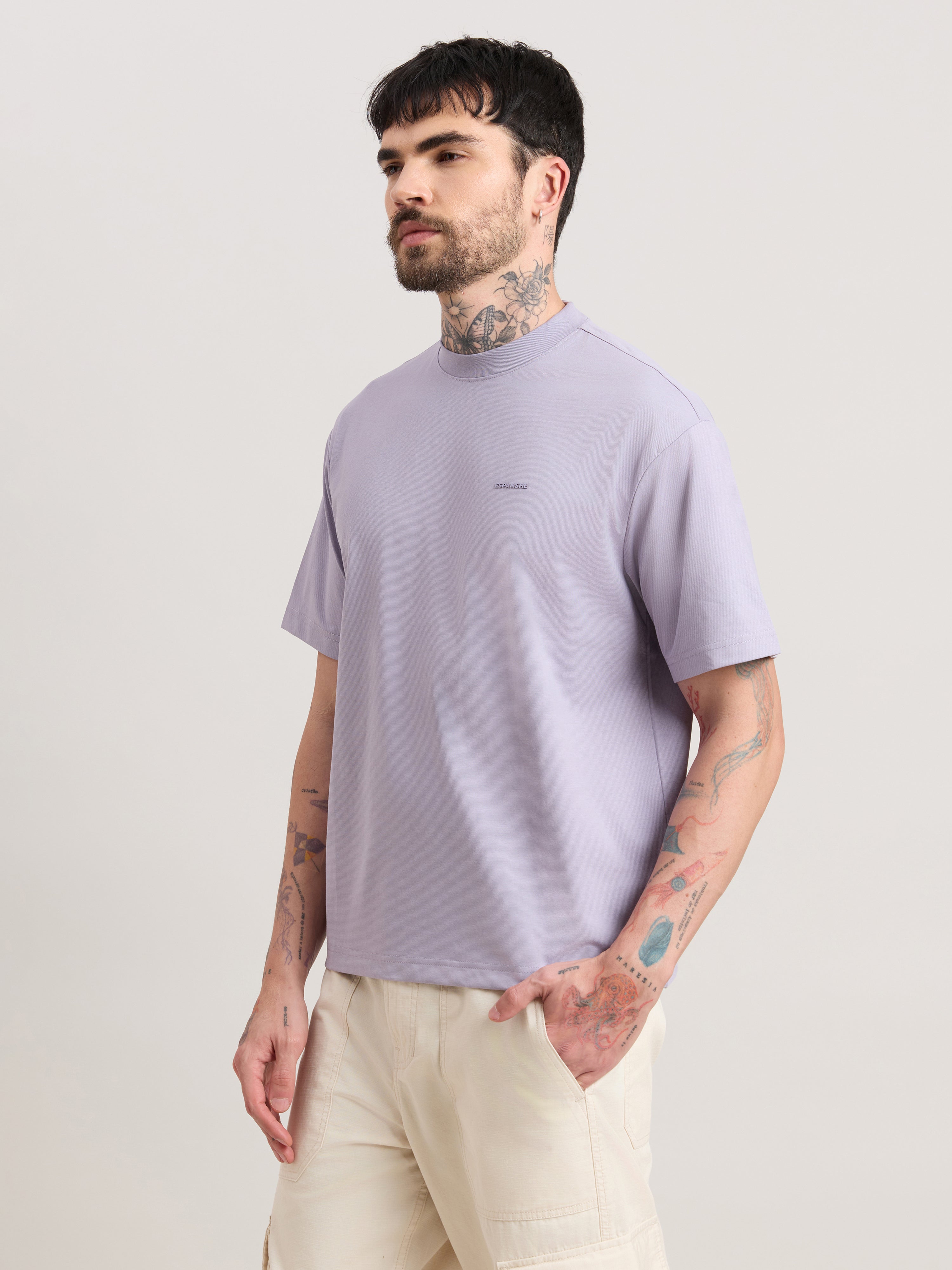 Nora - Loose Fit T-Shirt - Wisteria Purple
