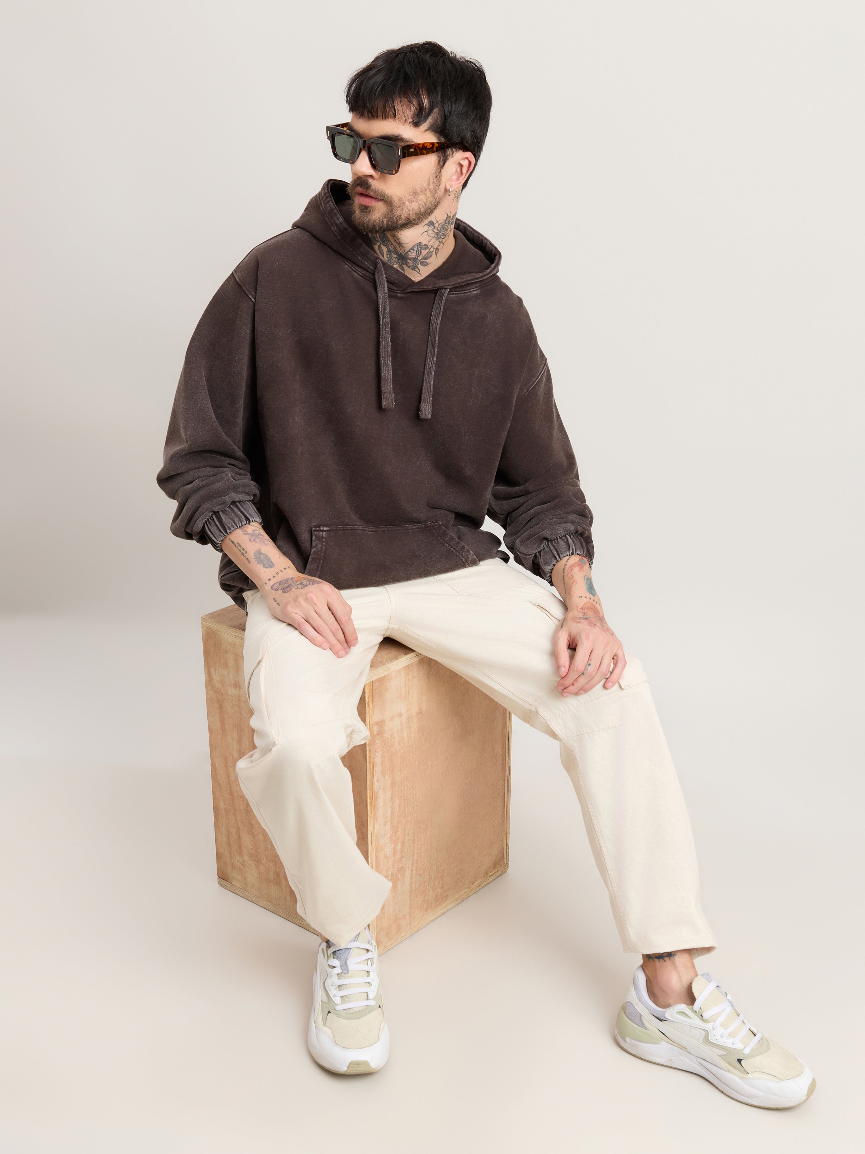 Solvyn - Relaxed Fit Hoodie - Brown