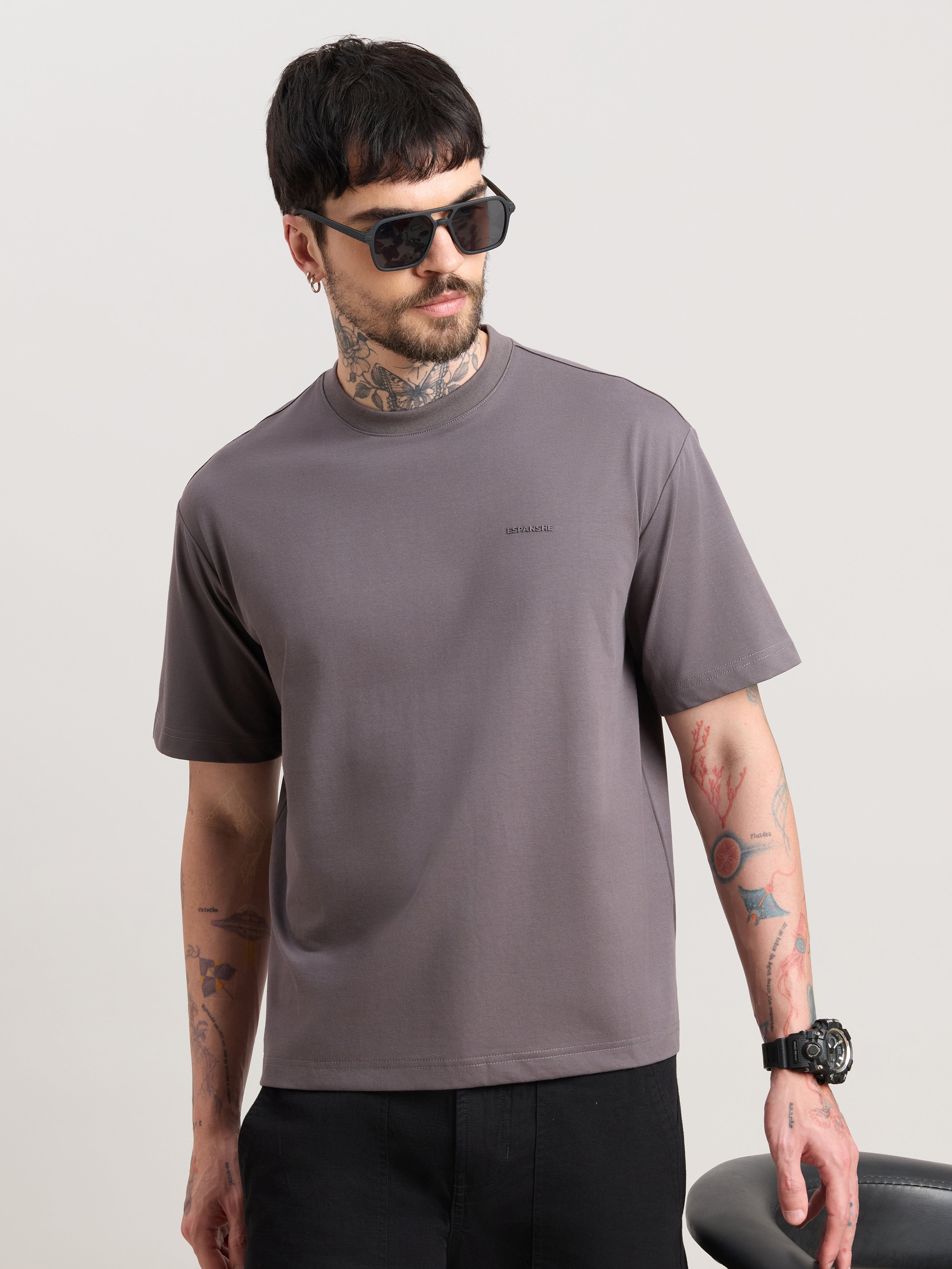 Nora - Loose Fit T-Shirt - Shale