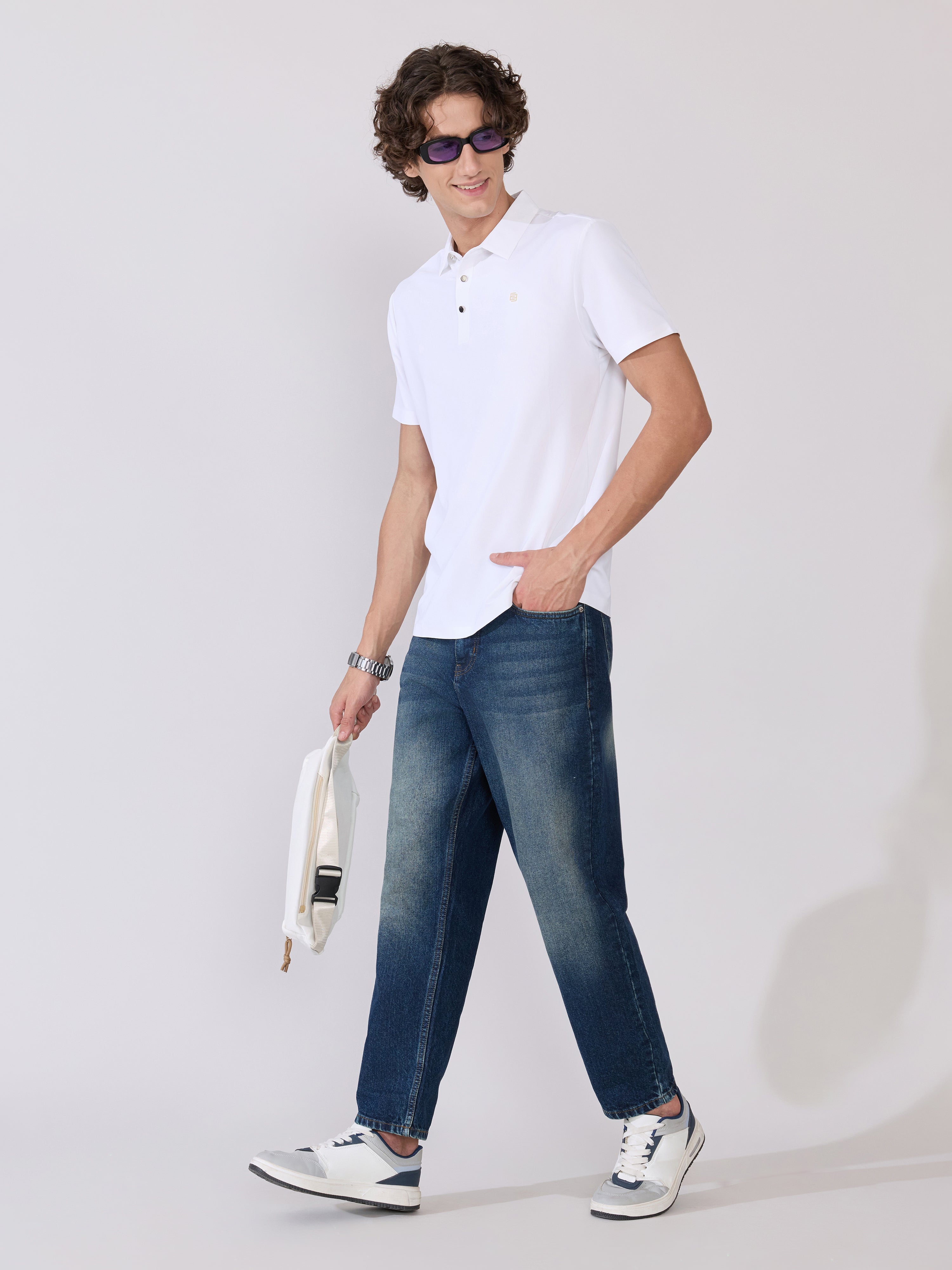 Zoltan - Regular Fit Polo T-Shirt - White