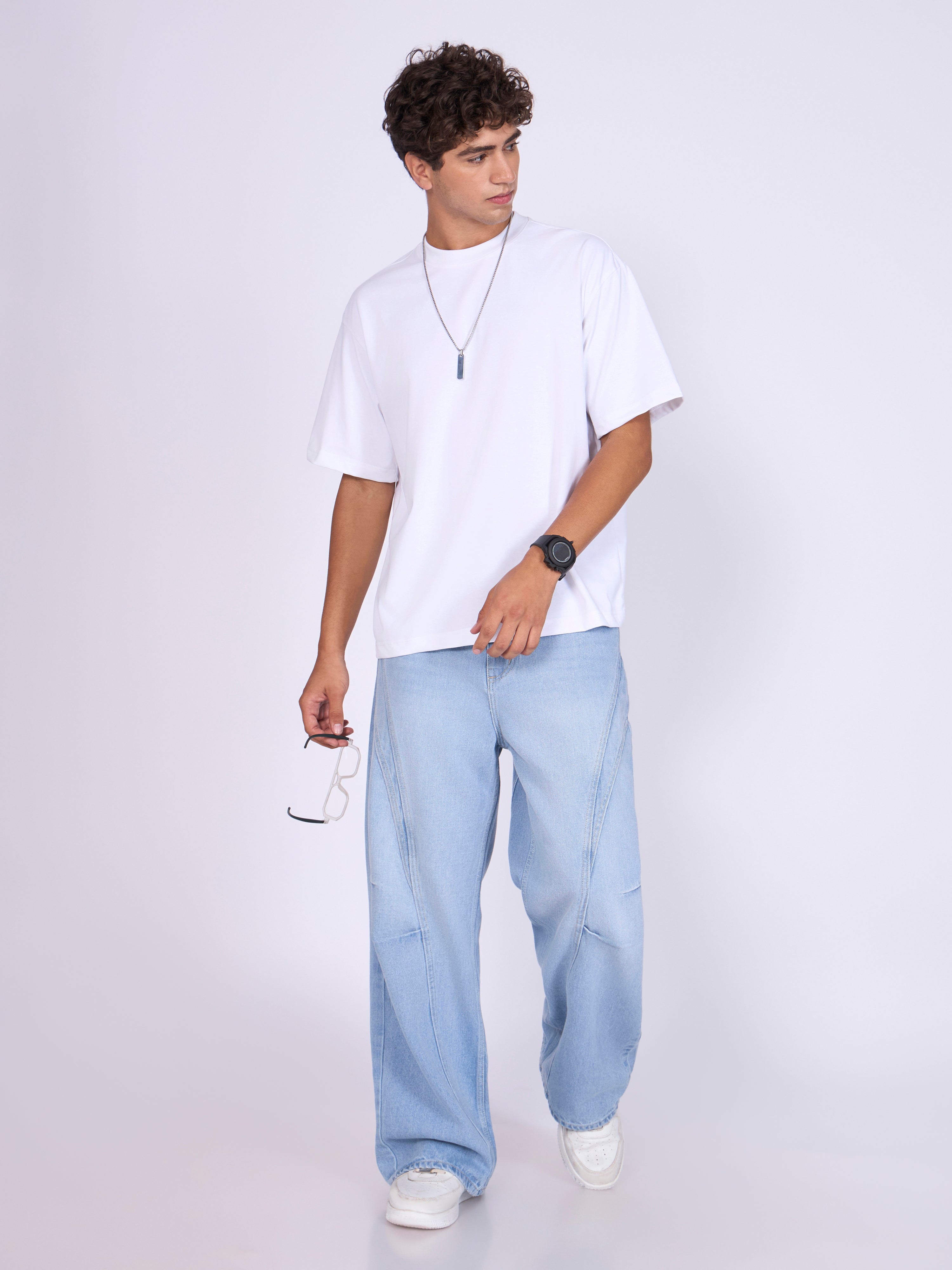 Ever - Baggy Plain T-Shirt - White