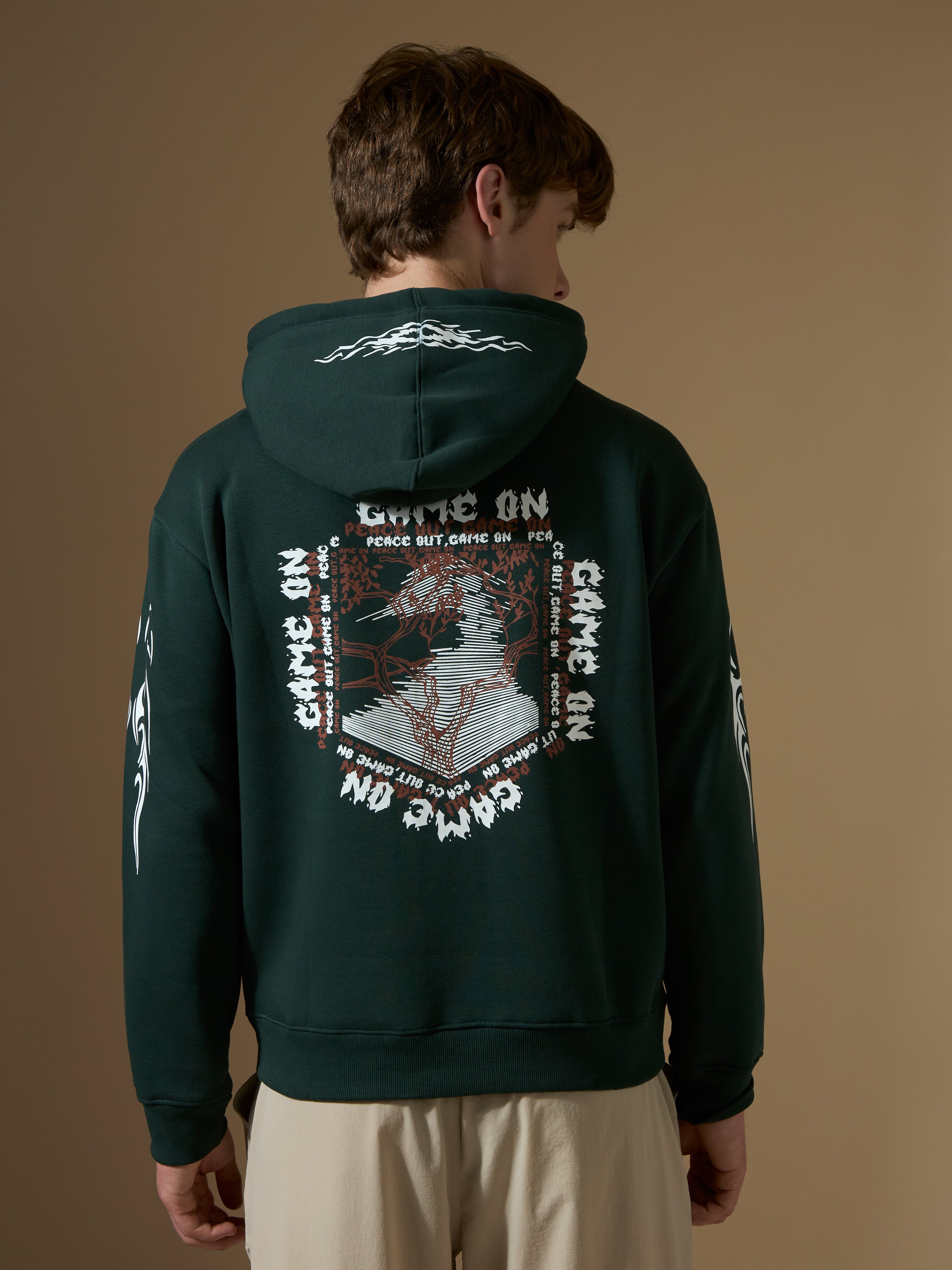 Lantheus - Printed Hoodie - Green