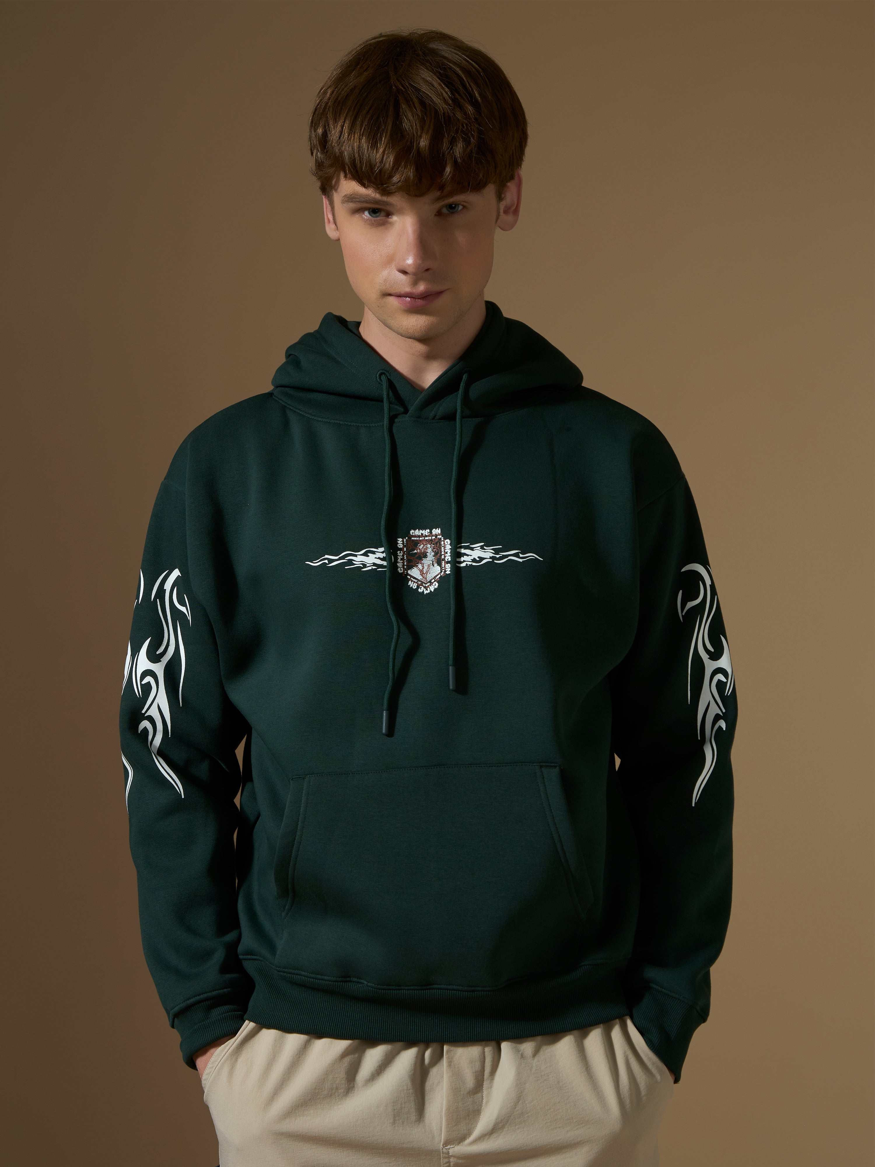 Lantheus - Printed Hoodie - Green