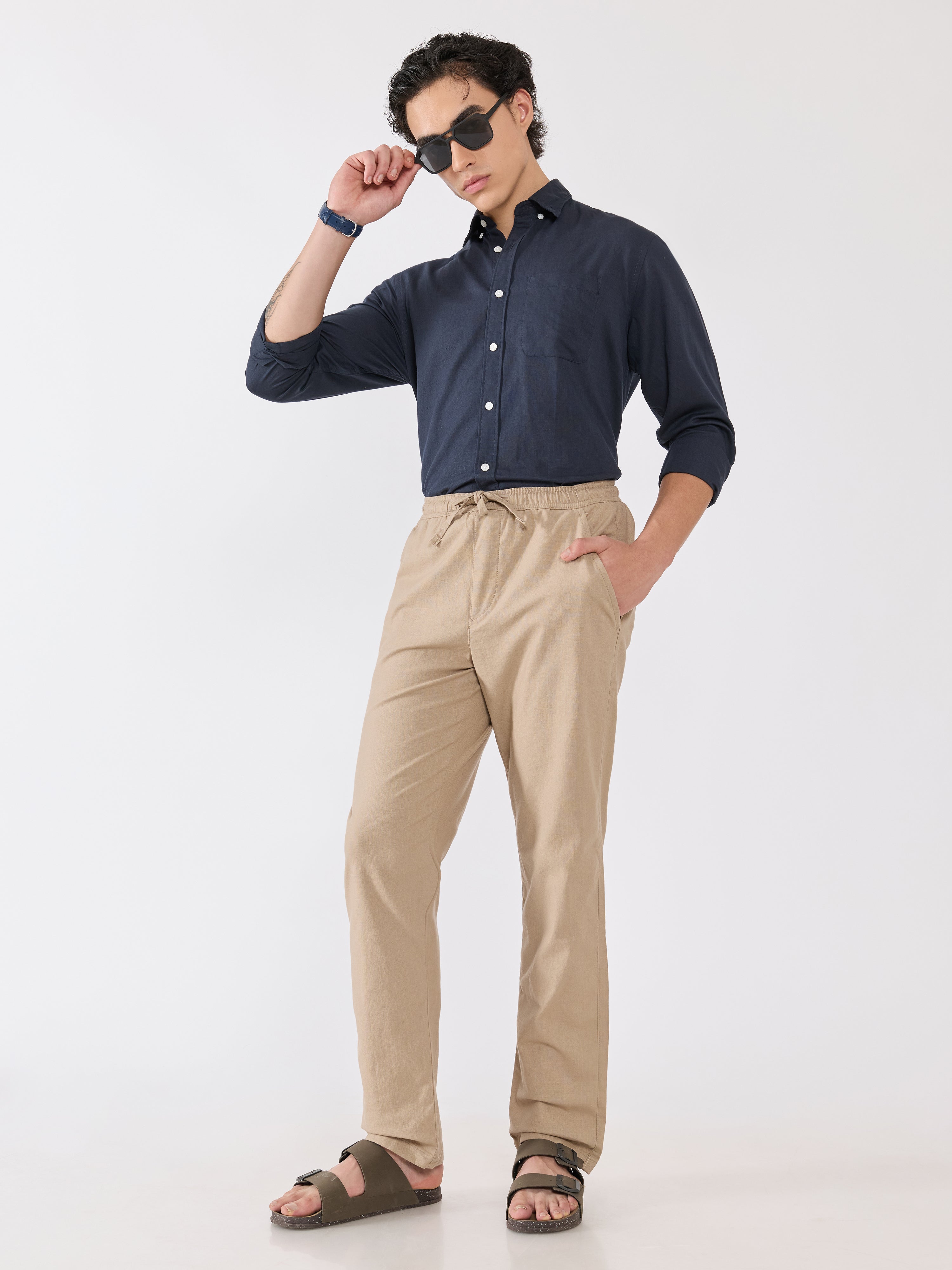 Grantham - Relaxed Fit Joggers - Biscuit