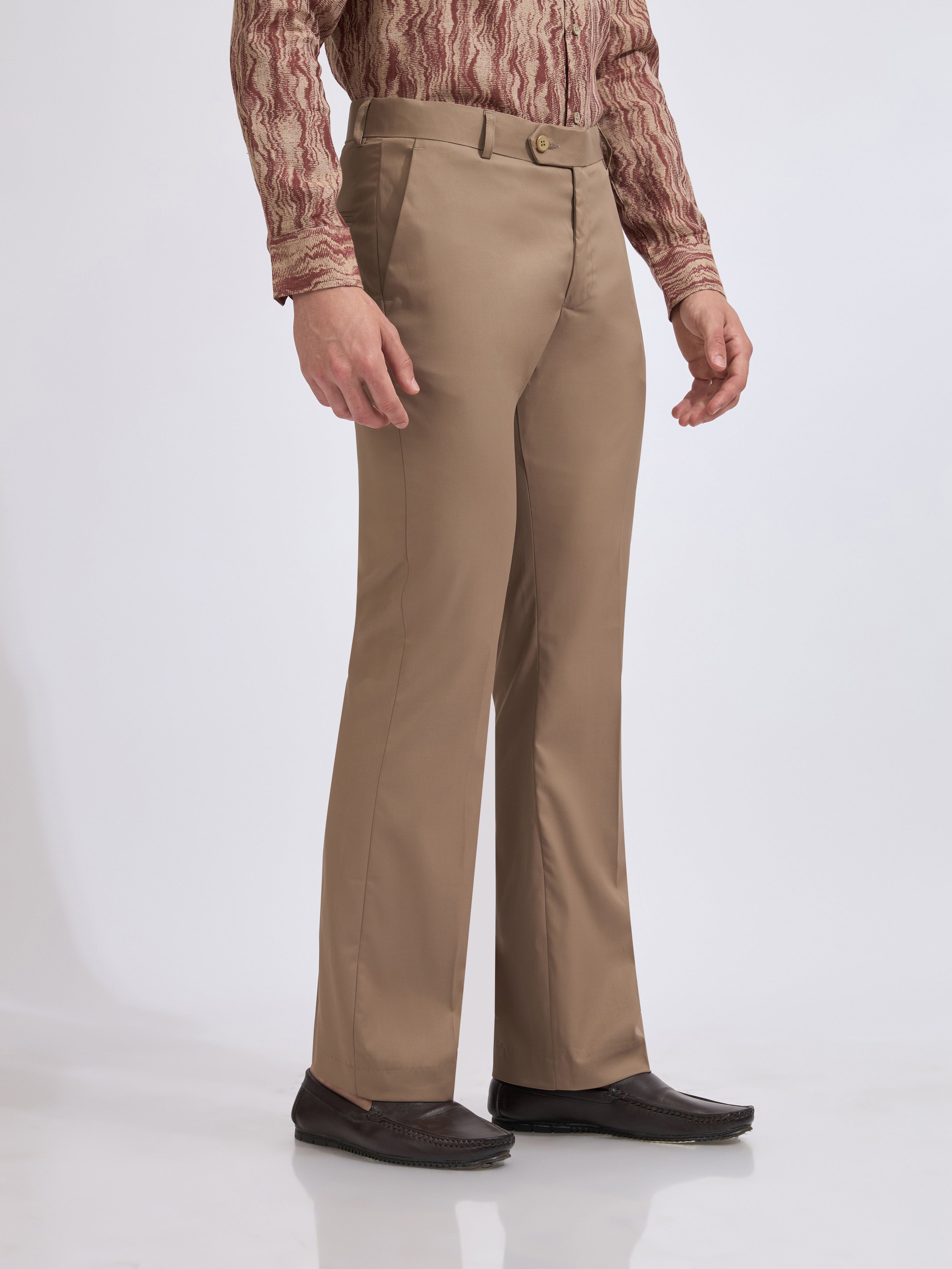 Yves - Bootcut Formal Pant - Tan Brown