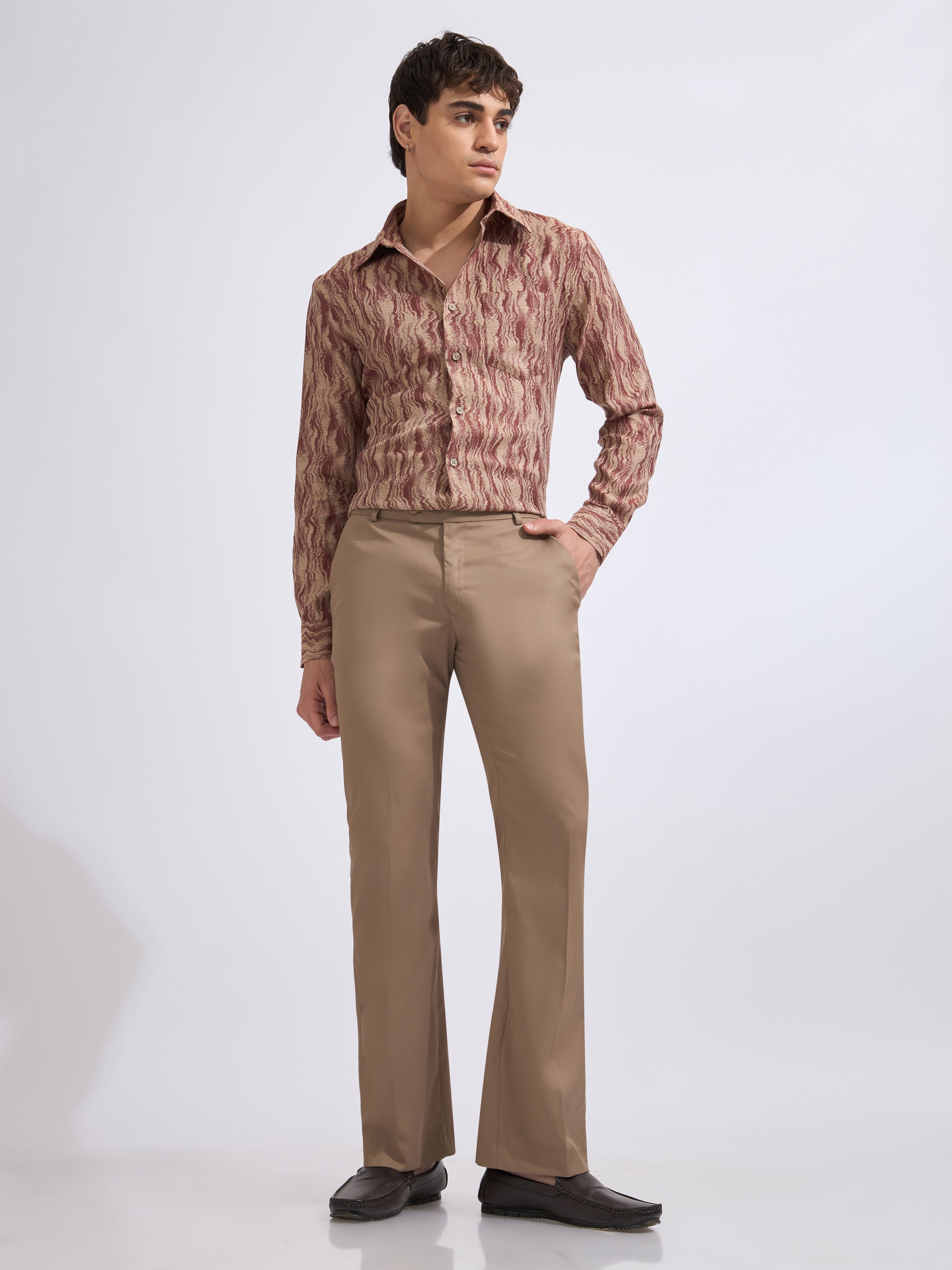 Yves - Bootcut Formal Pant - Tan Brown