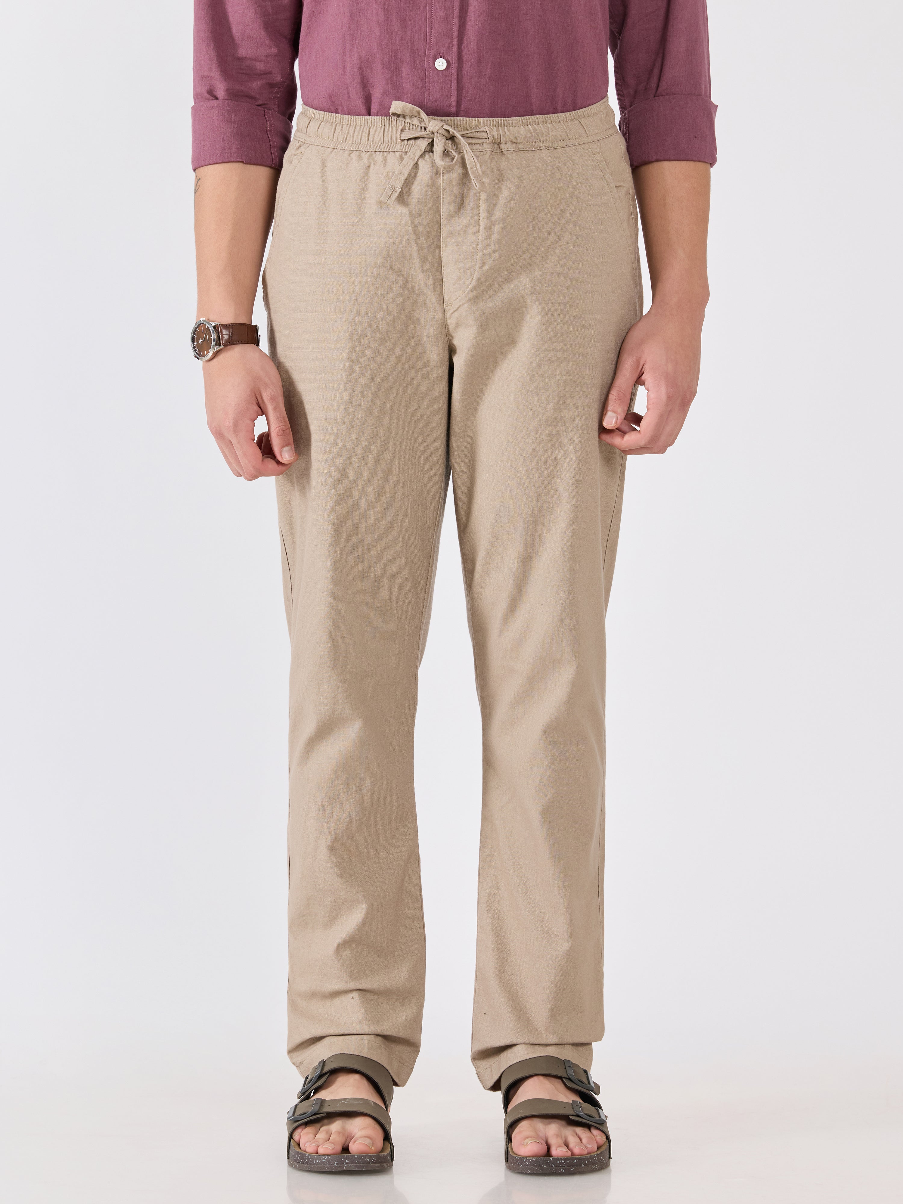 Grantham - Relaxed Fit  Joggers - Beige