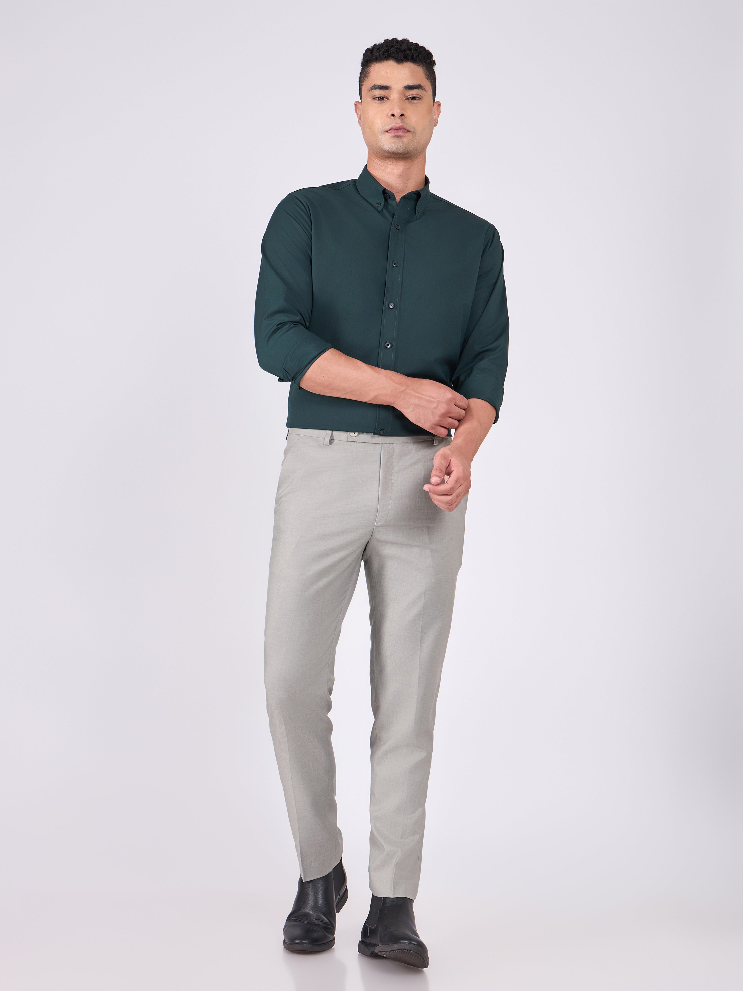 Orville - Tencel Plain Shirt - Prussian Blue