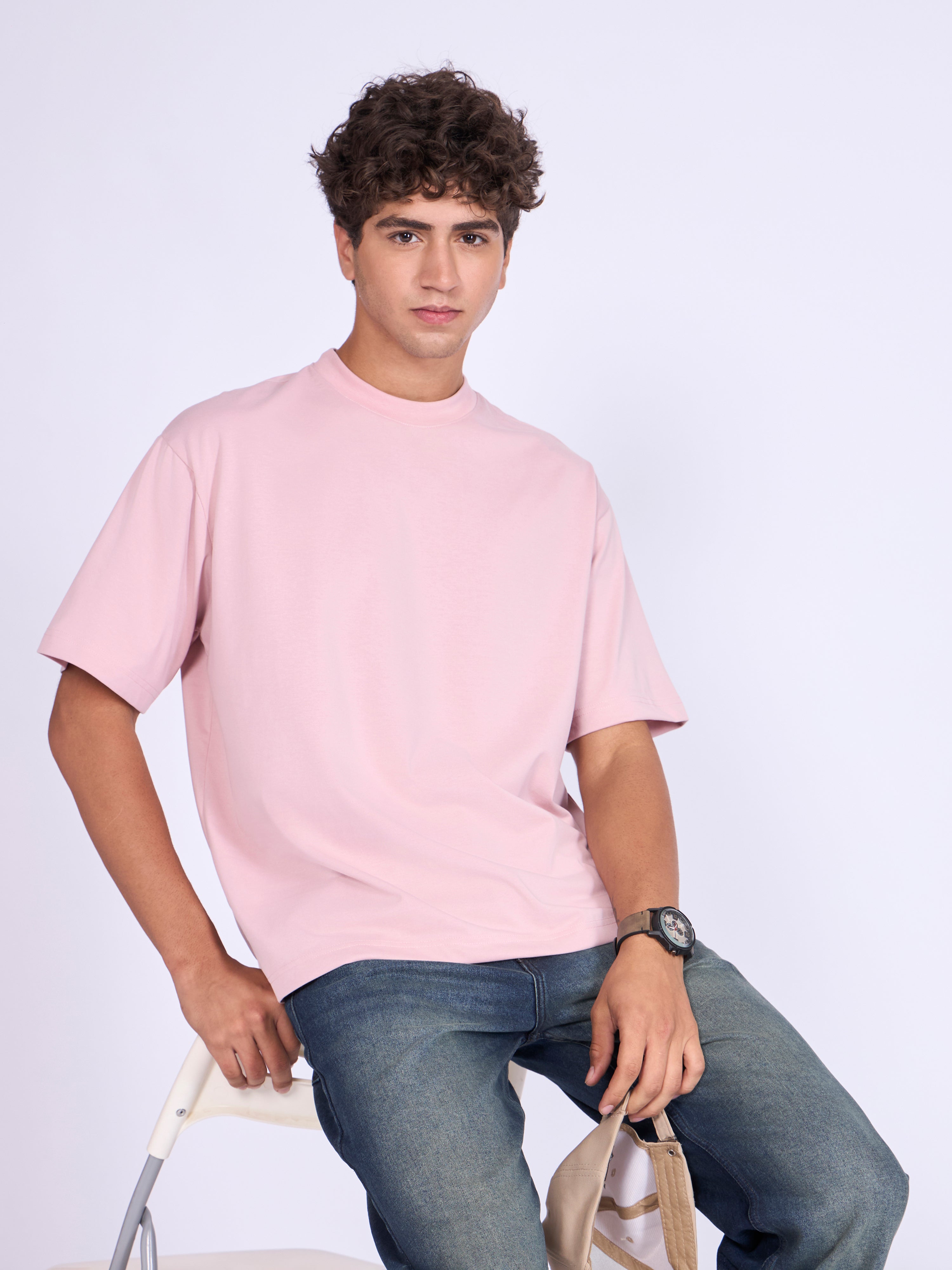 Stirling - Loose Fit T-Shirt - Peach Pink