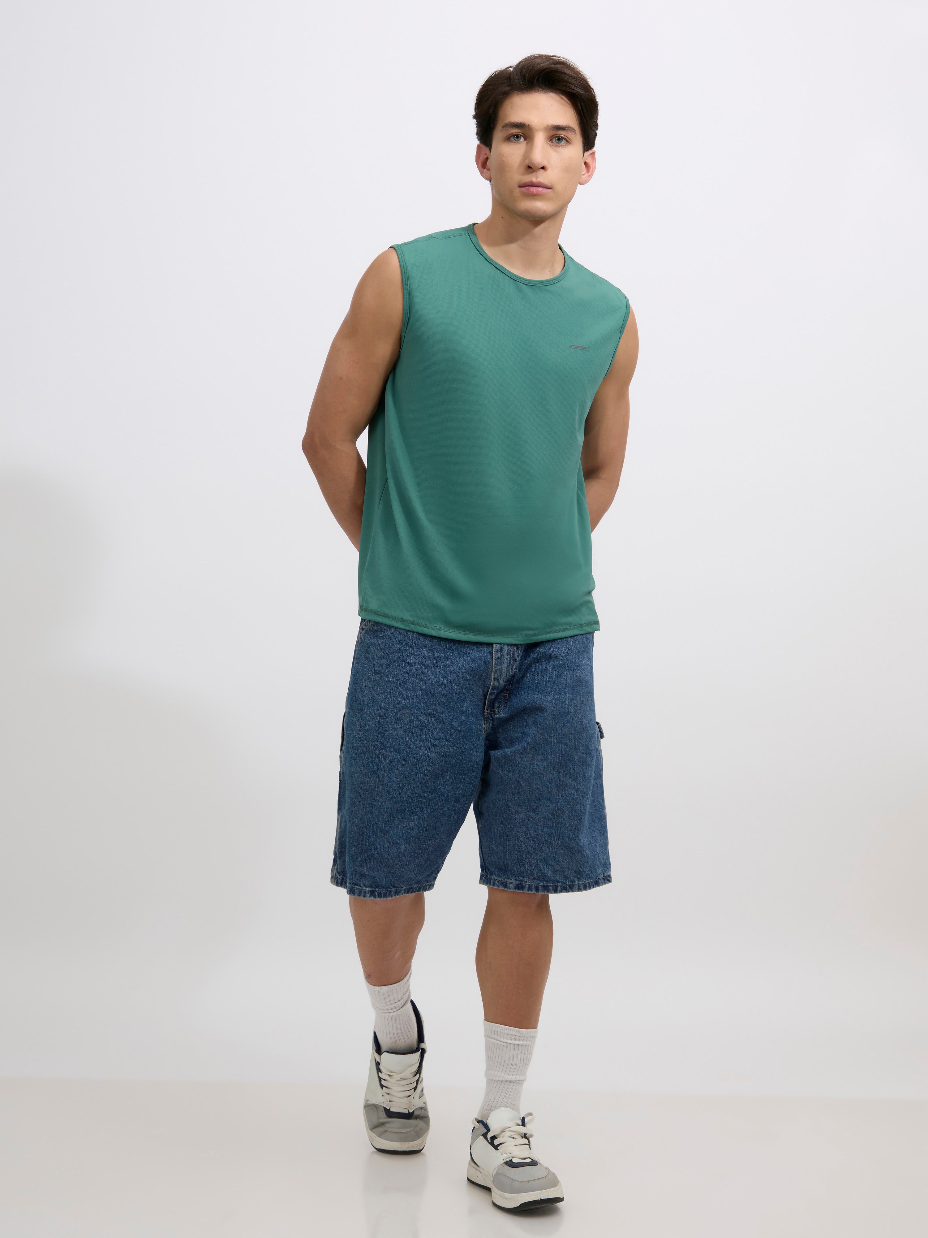 Presidio - Sleeveless Sports T-Shirt - Pine Green