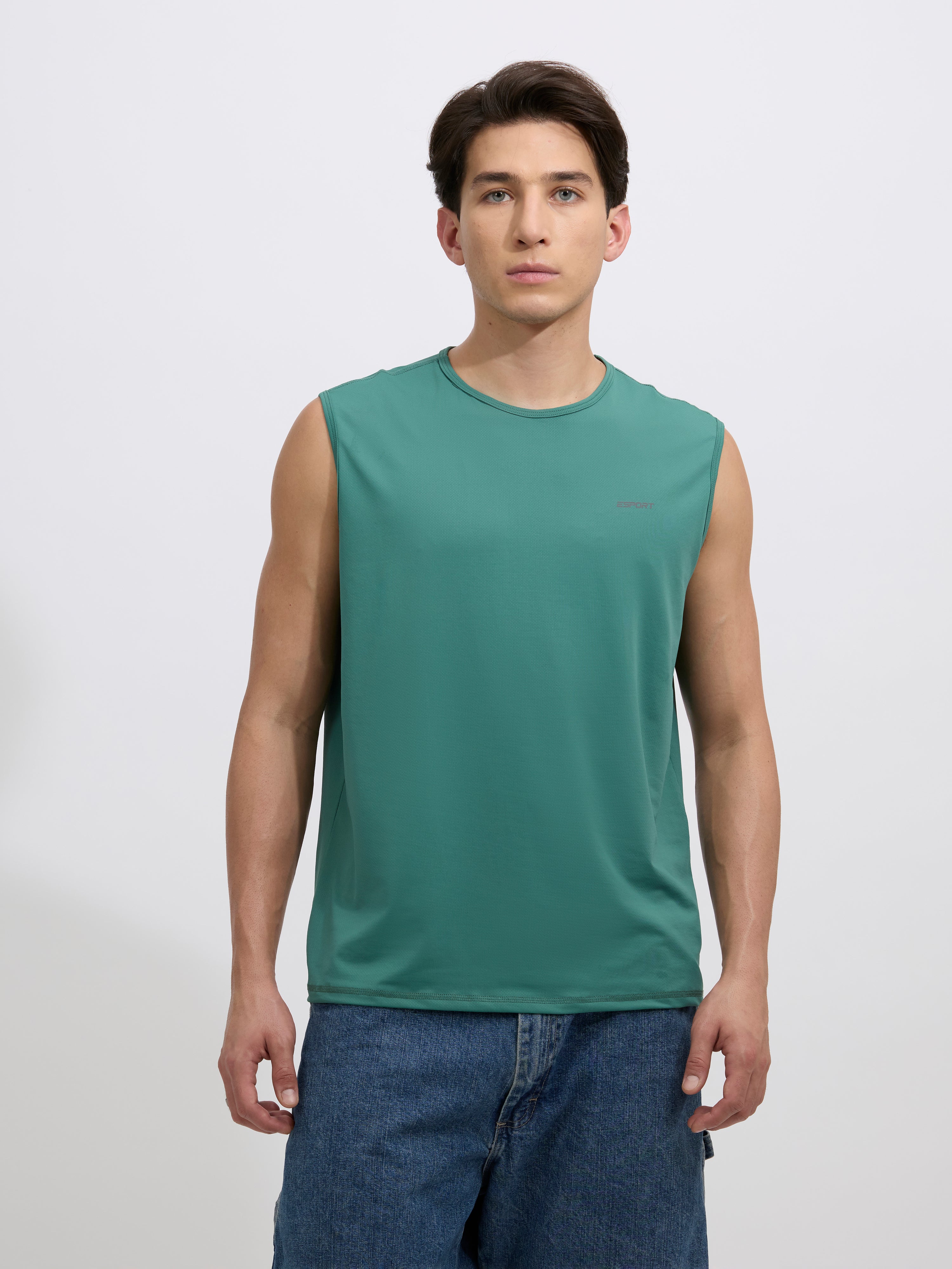 Presidio - Sleeveless Sports T-Shirt - Pine Green