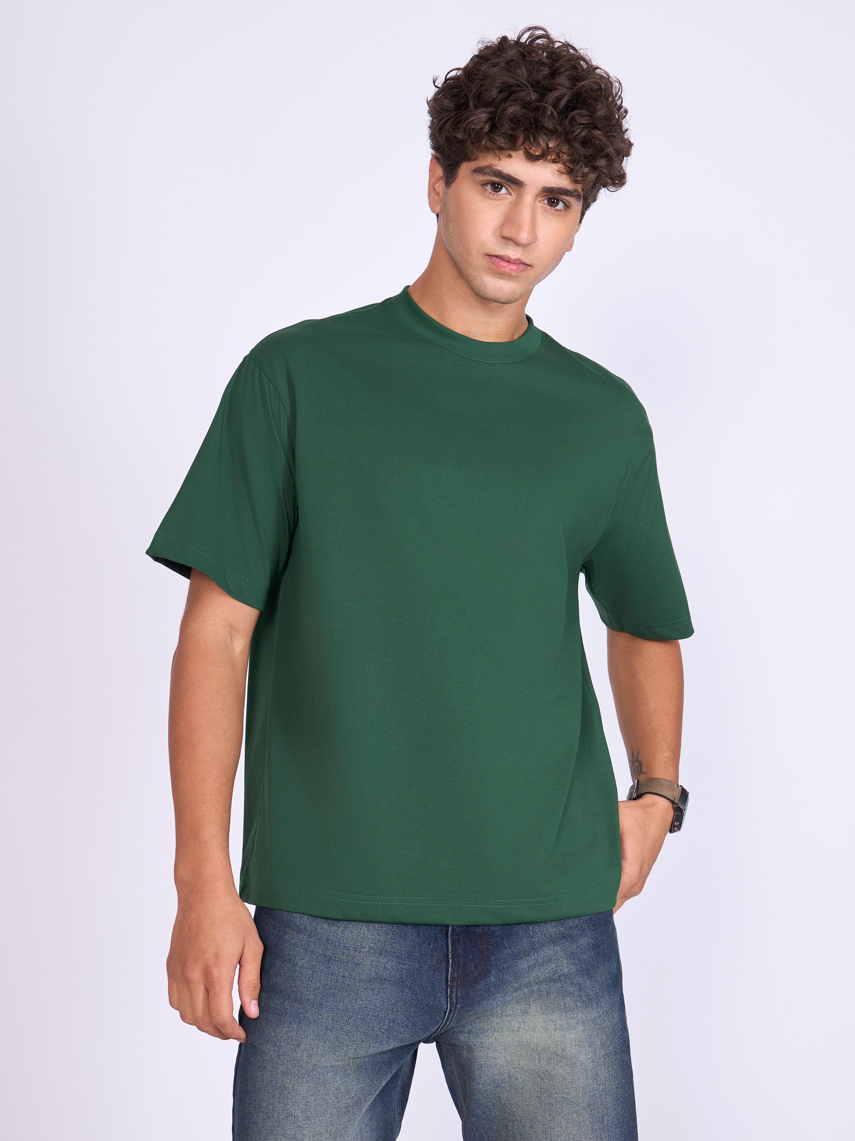 Stirling - Loose Fit T-Shirt - Emerald Green