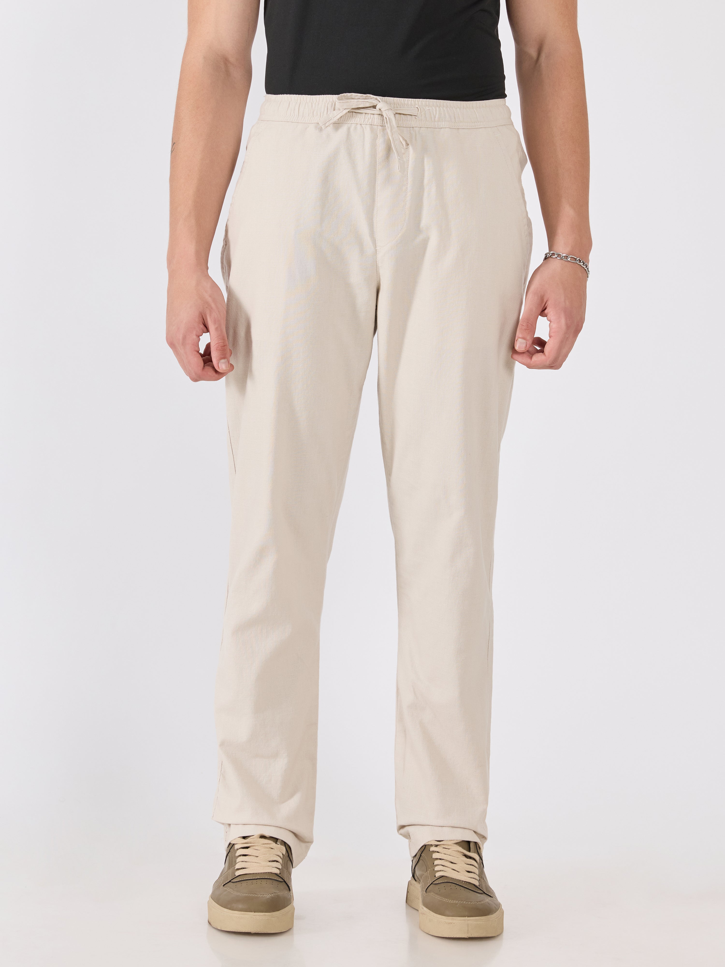 Grantham - Relaxed Fit Joggers - Cream