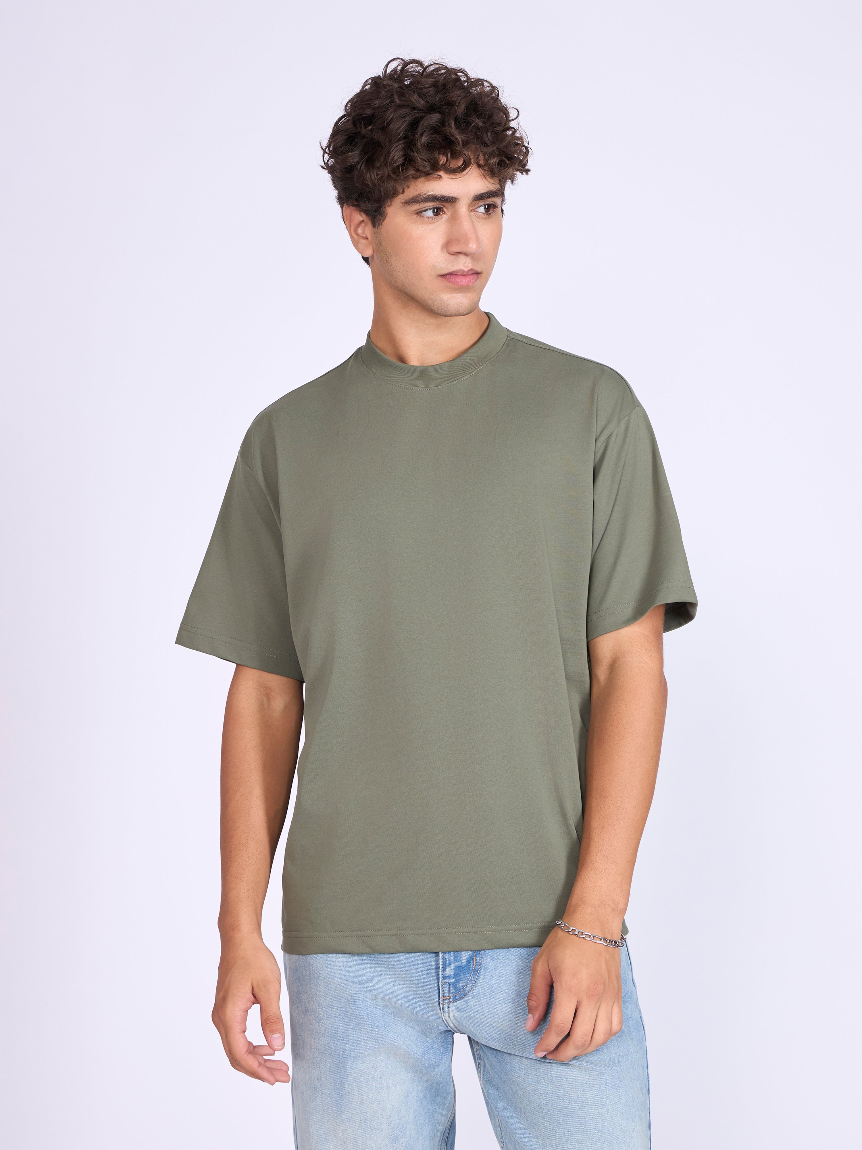 Stirling - Loose Fit T-Shirt - Olive