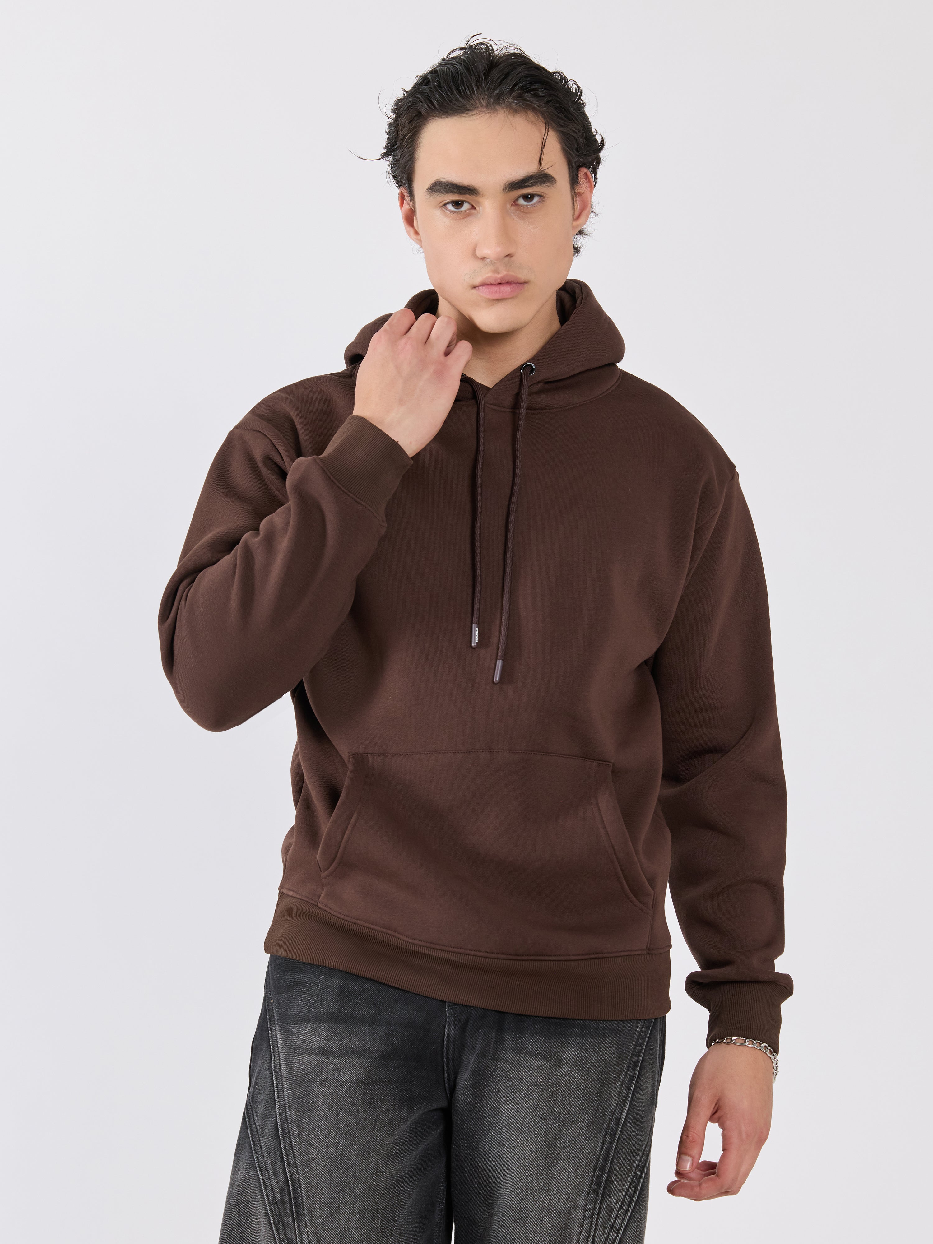 Leandris - Pullover Hoodie - Coffee