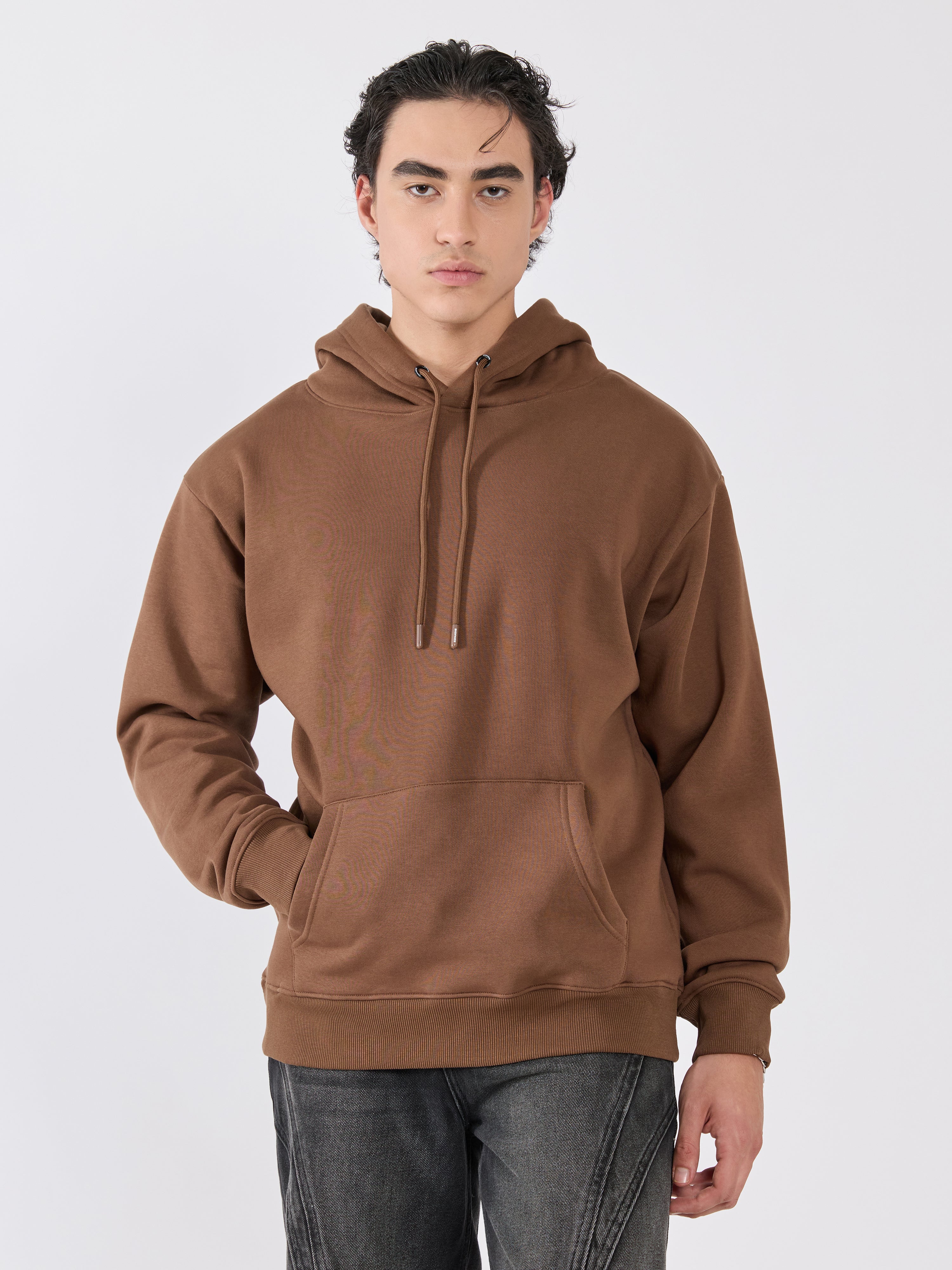 Leandris - Pullover Hoodie - Brown