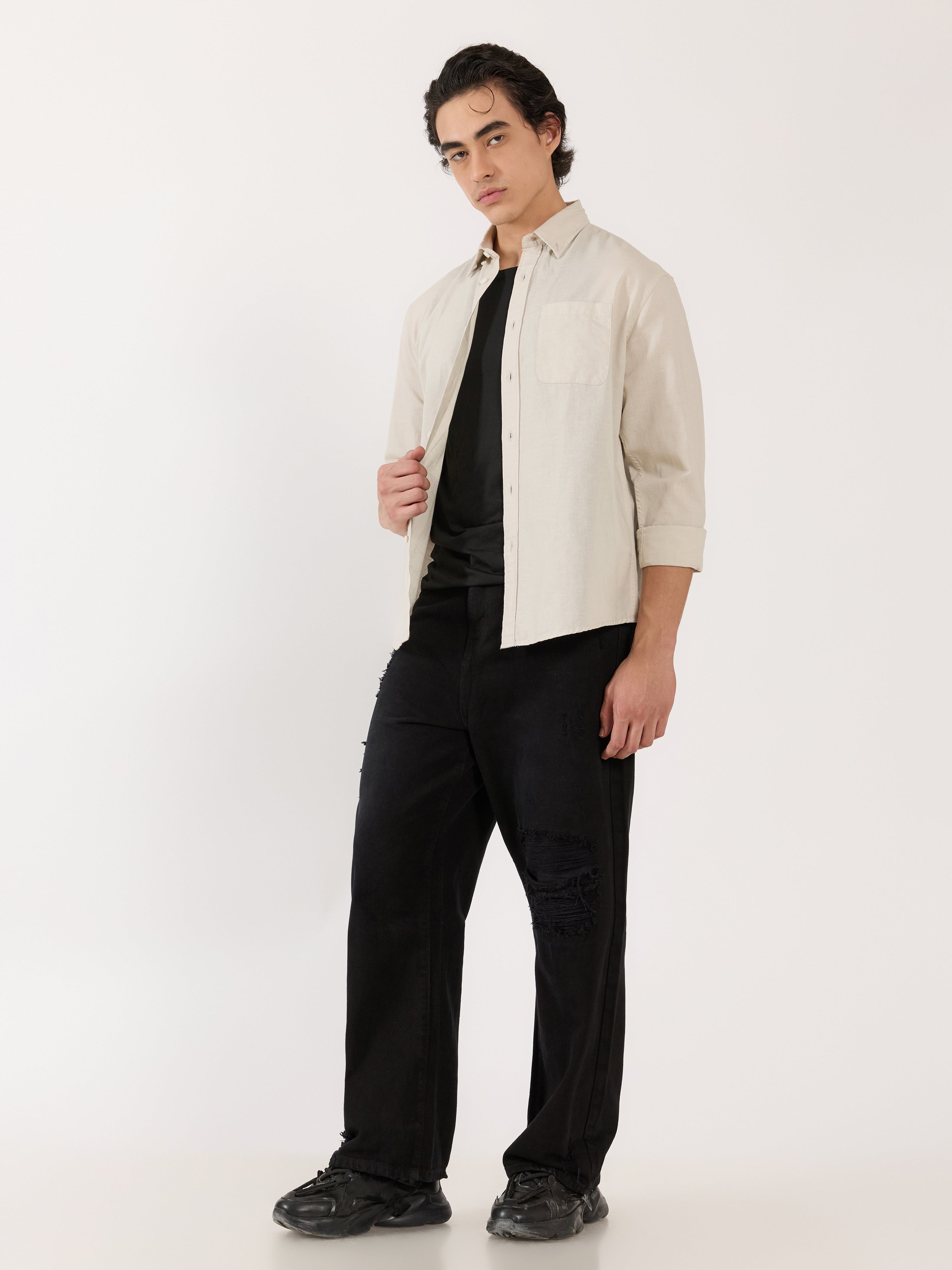 Taloko - Relaxed Linen Shirt - Cream