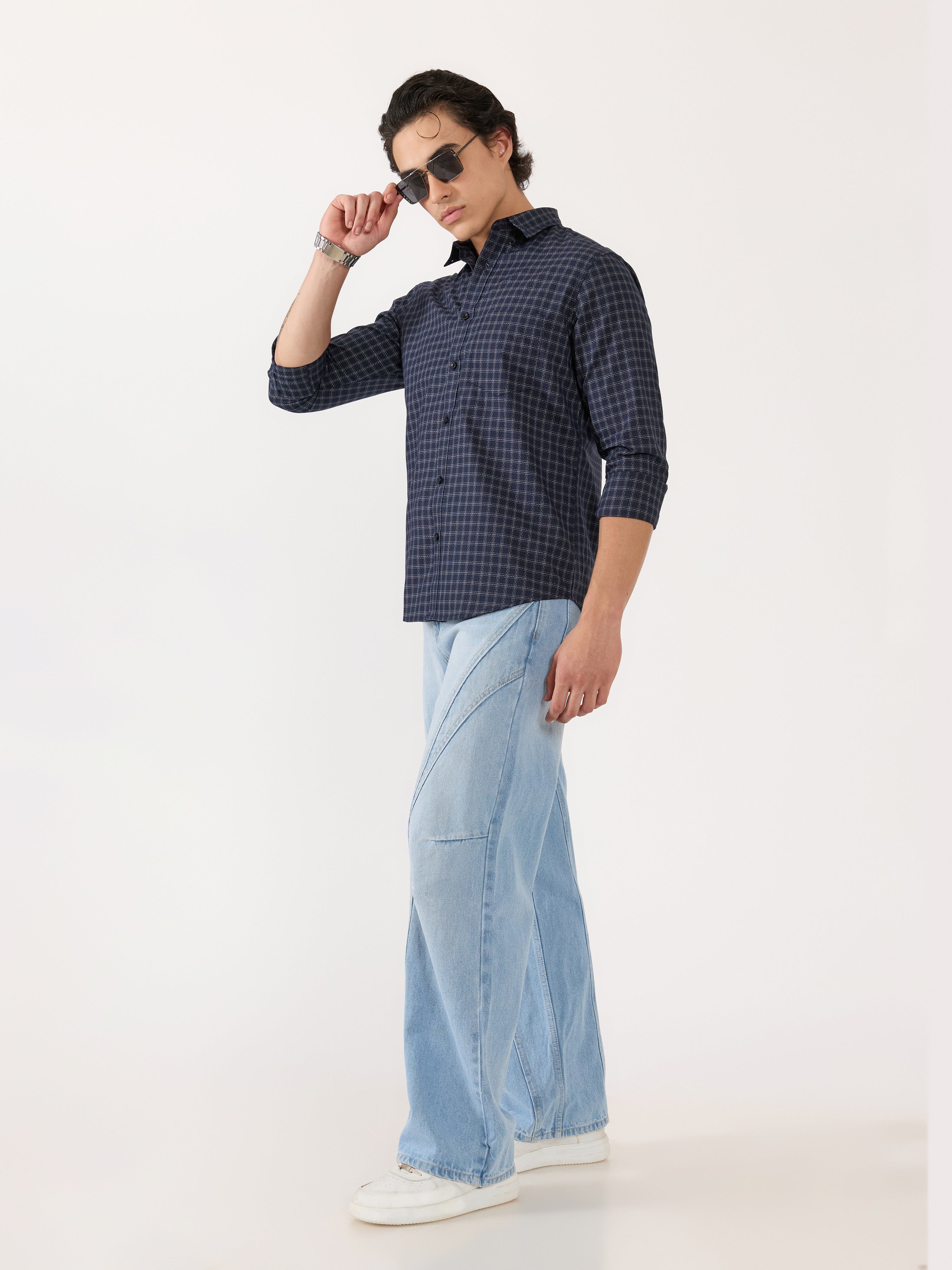 Kola - Turkish Fit Casual Checks Shirt - Blue