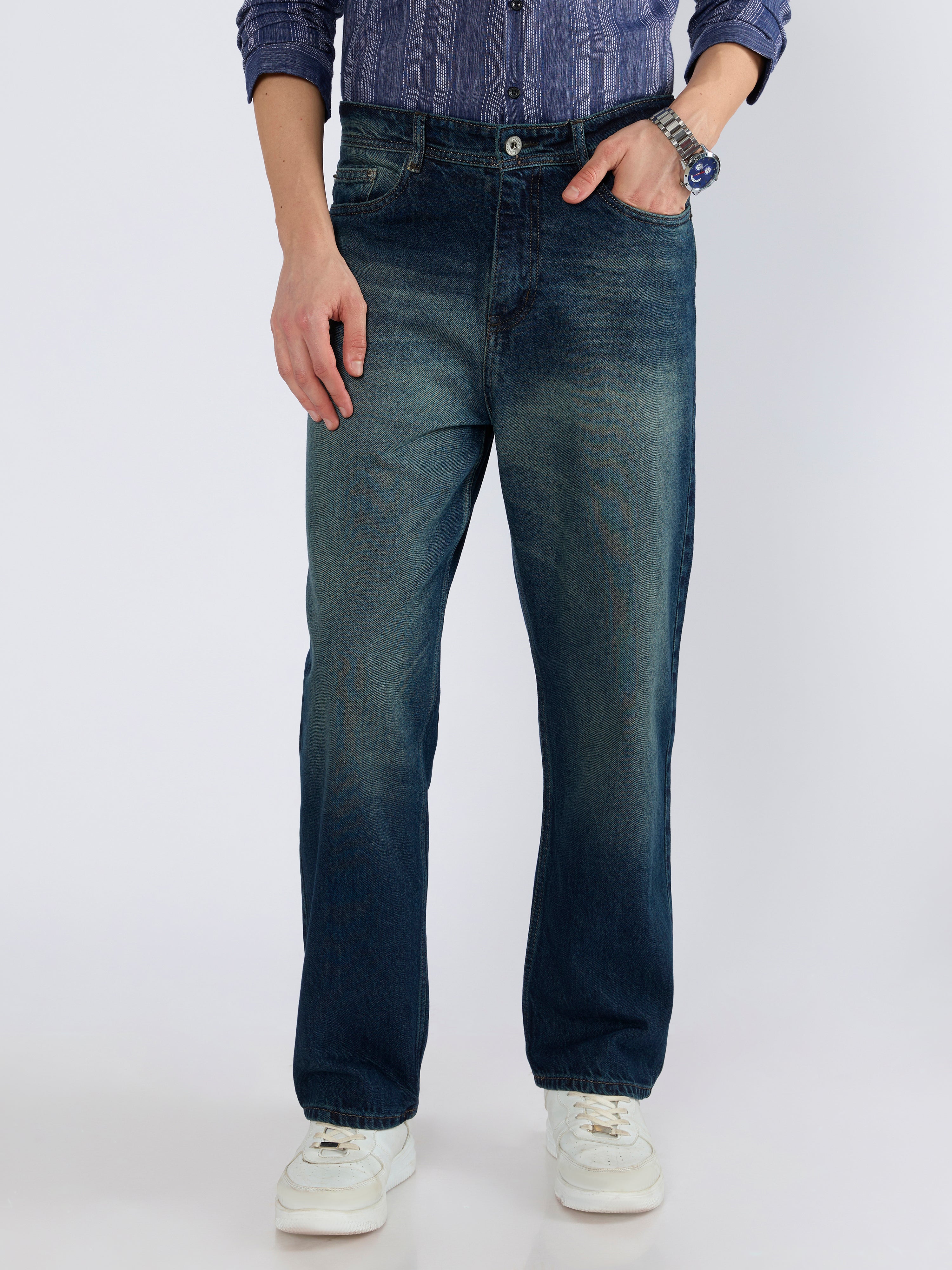 Raast - Relaxed Fit Jeans - Dark Blue Shade