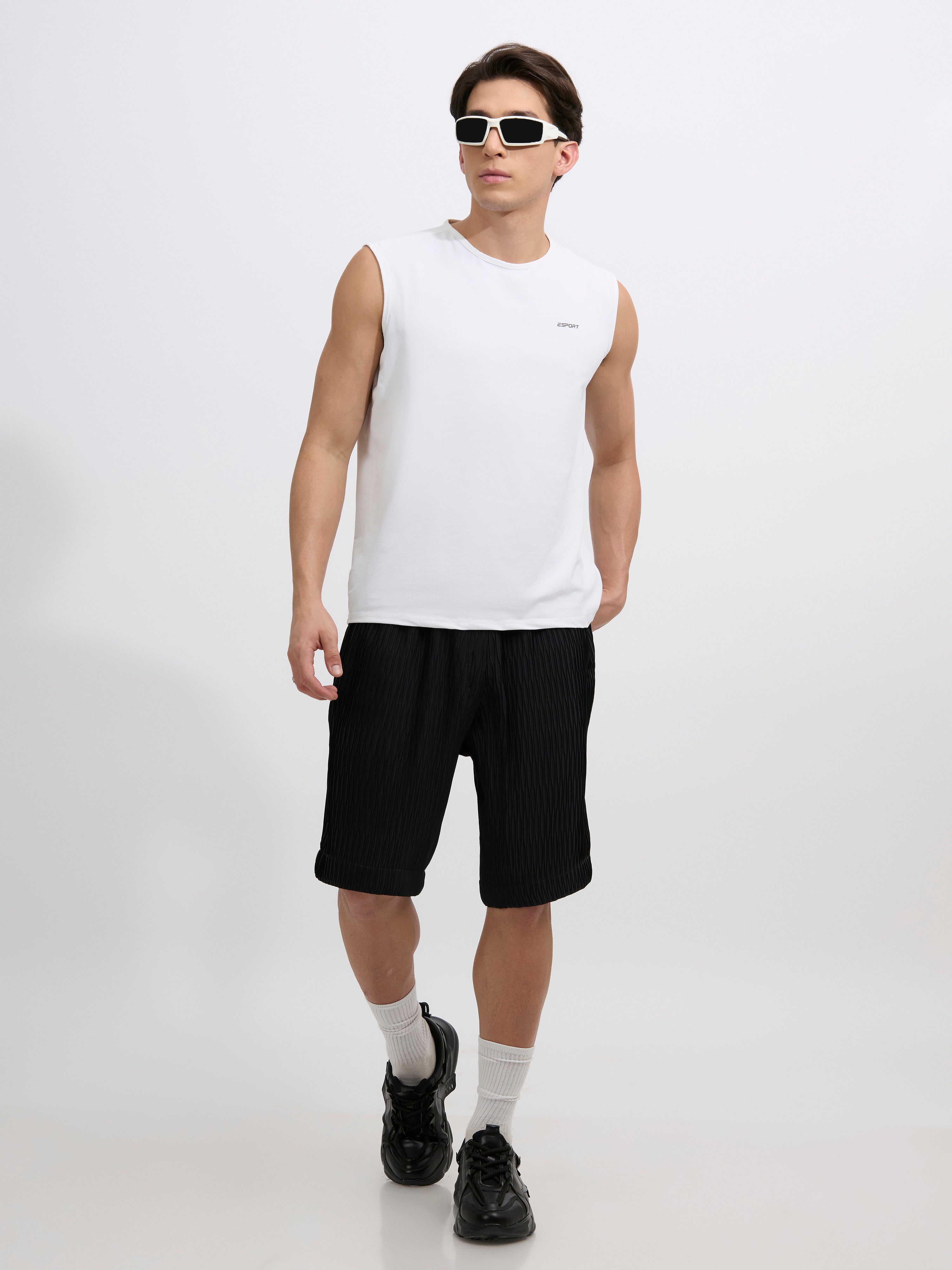 Presidio - Sleeveless Sports T-Shirt - White