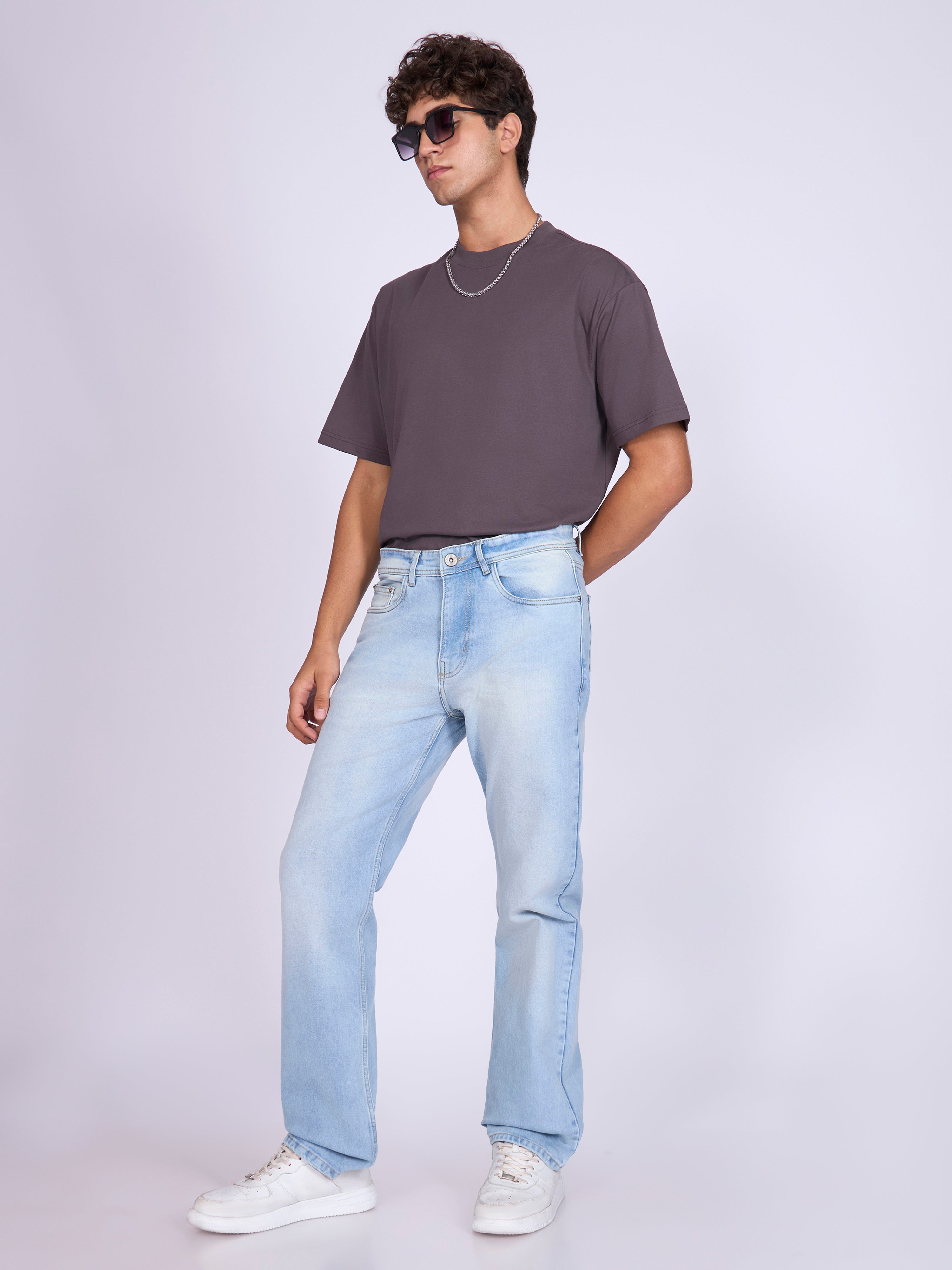 Mus - Straight Fit Jeans - Light Blue