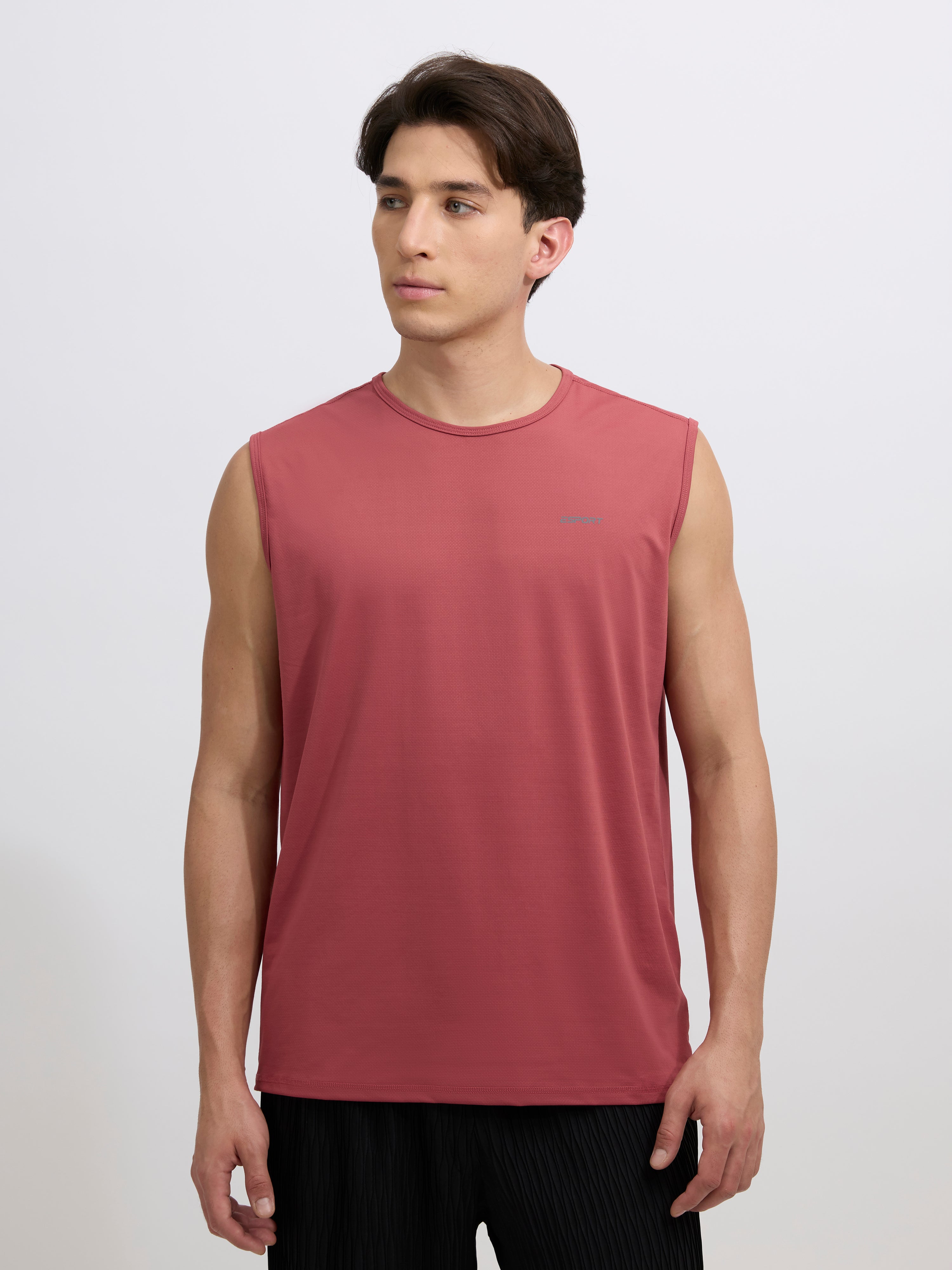 Presidio - Sleeveless Sports T-Shirt - Cranberry
