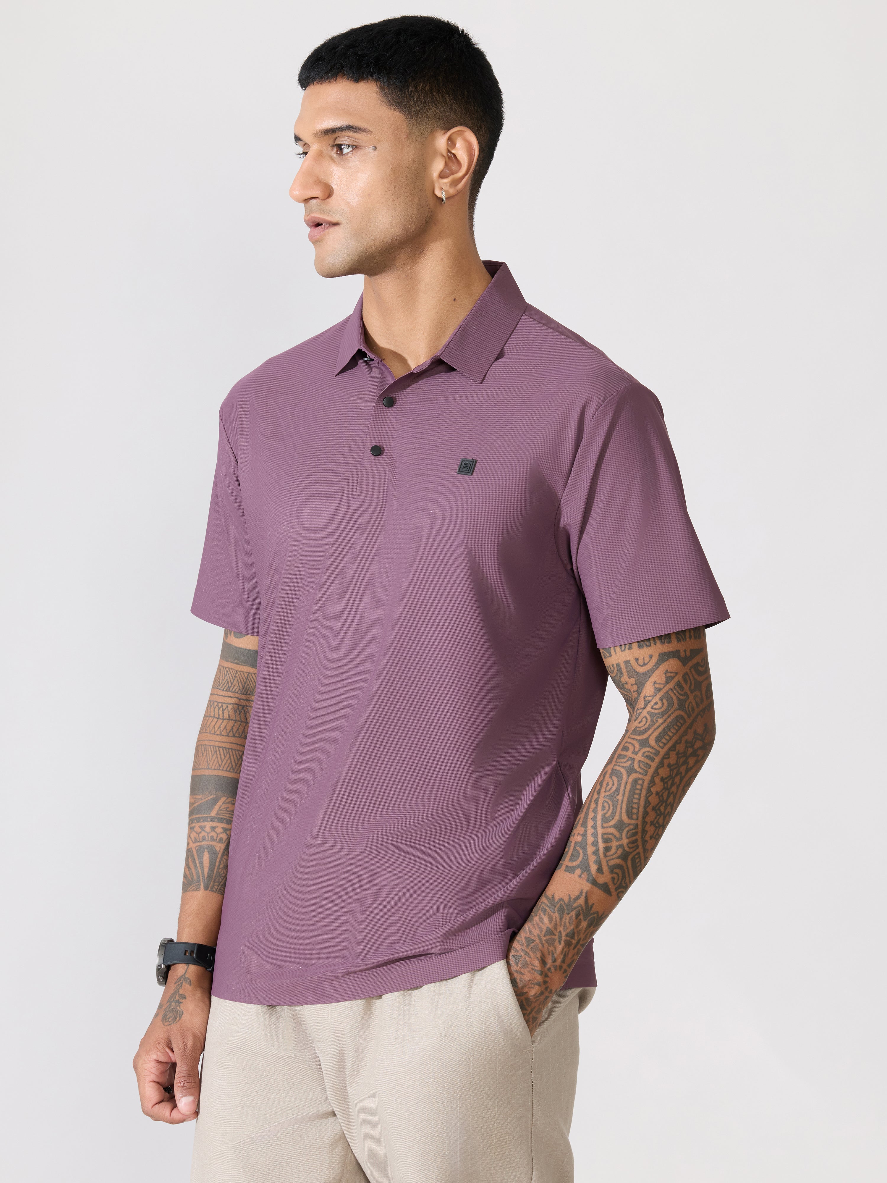 Balance - Regular Fit Polo T-Shirt - Grape