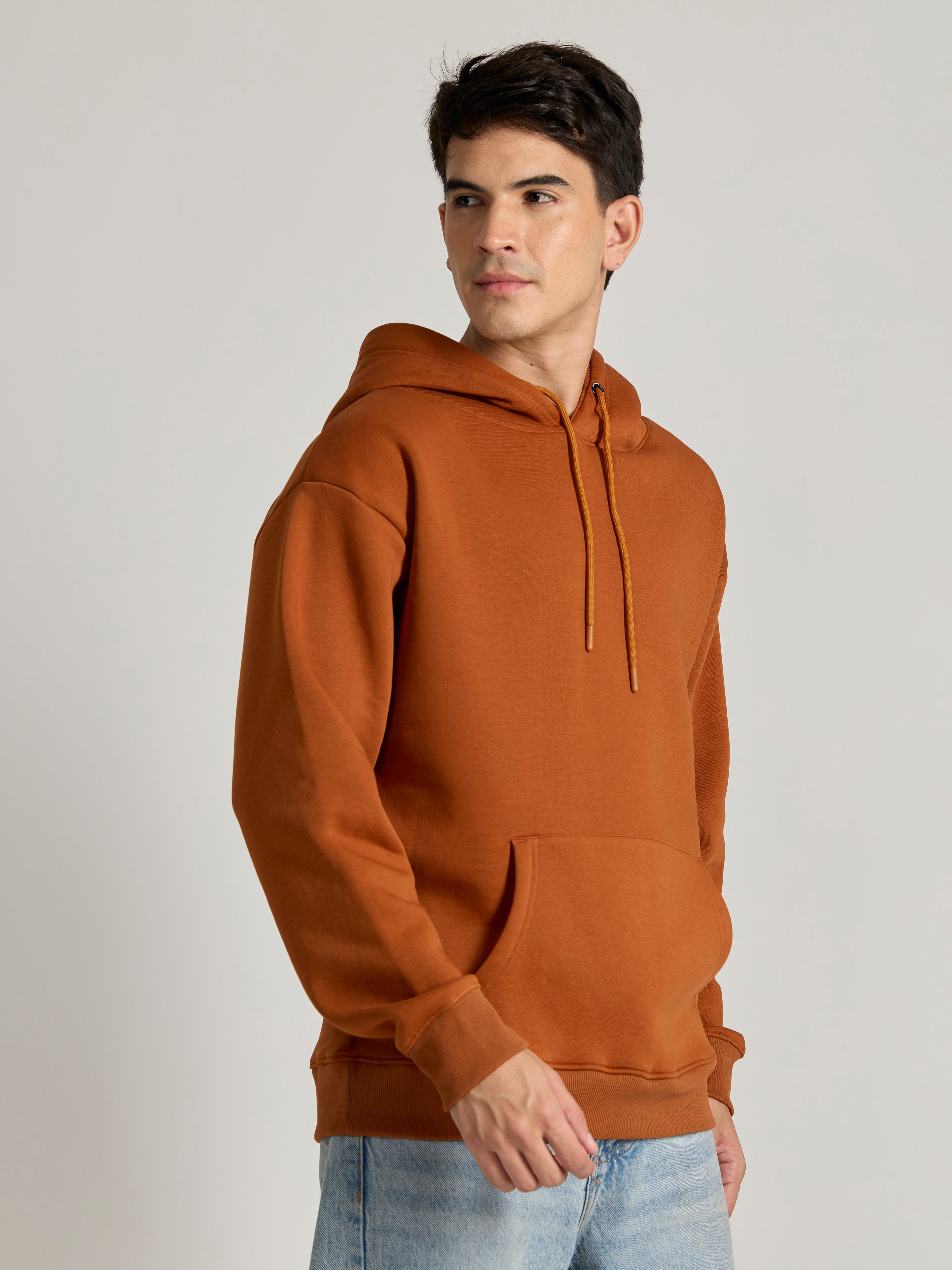 Leandris - Loose Fit Hoodie - Rust