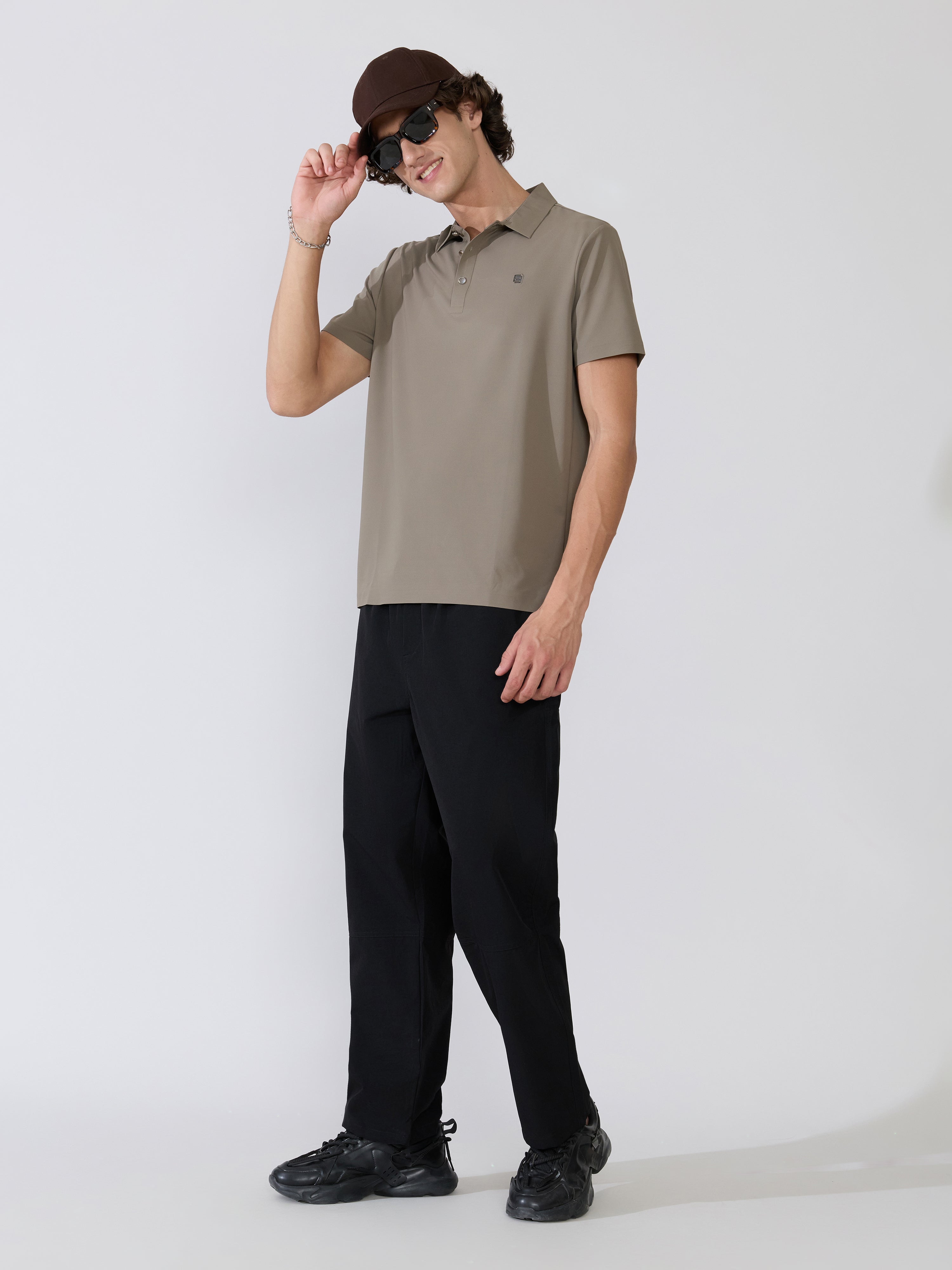 Zoltan - Regular Fit Polo T-Shirt - Moss Grey