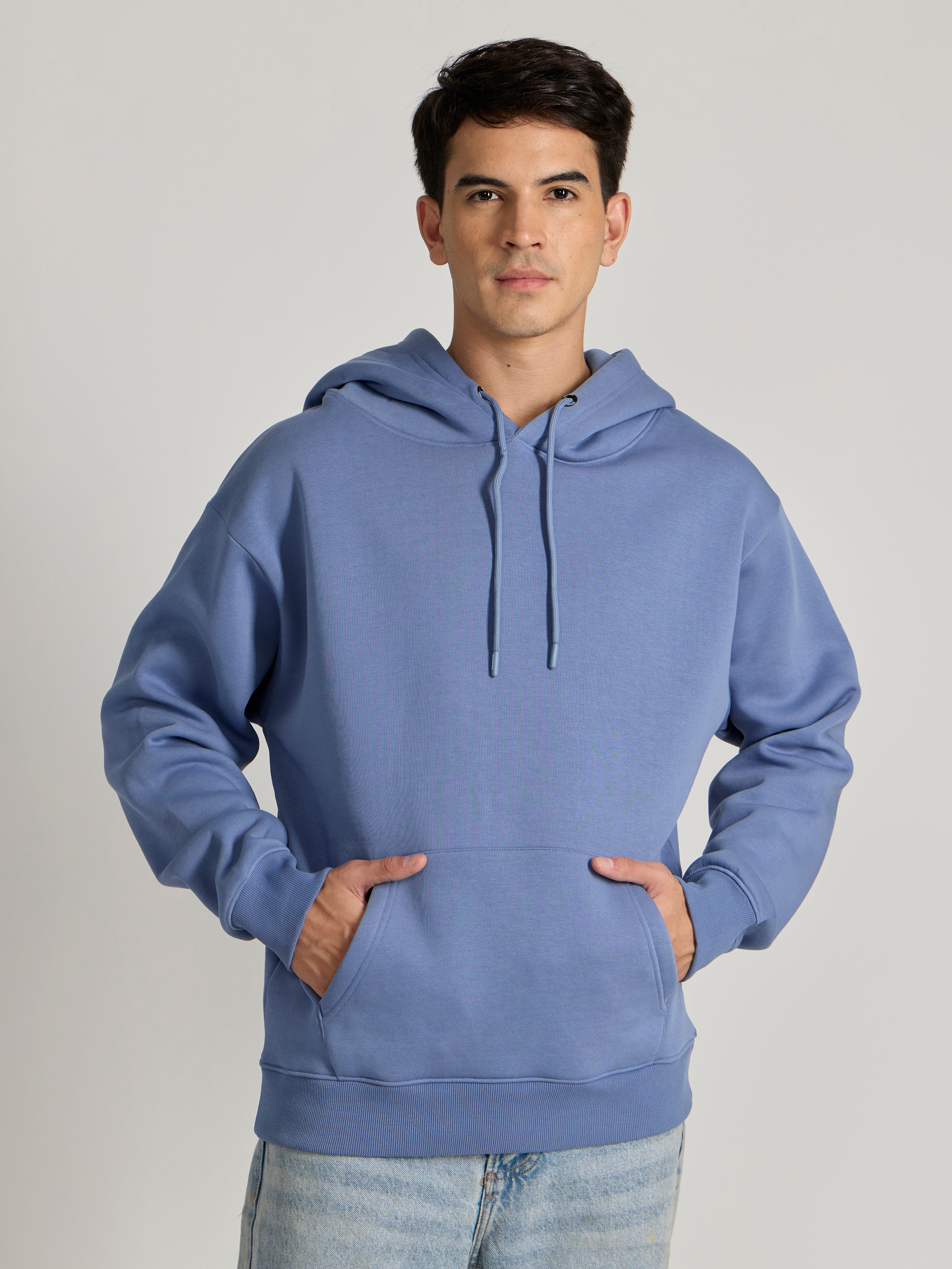 Leandris - Loose Fit Hoodie - Blue