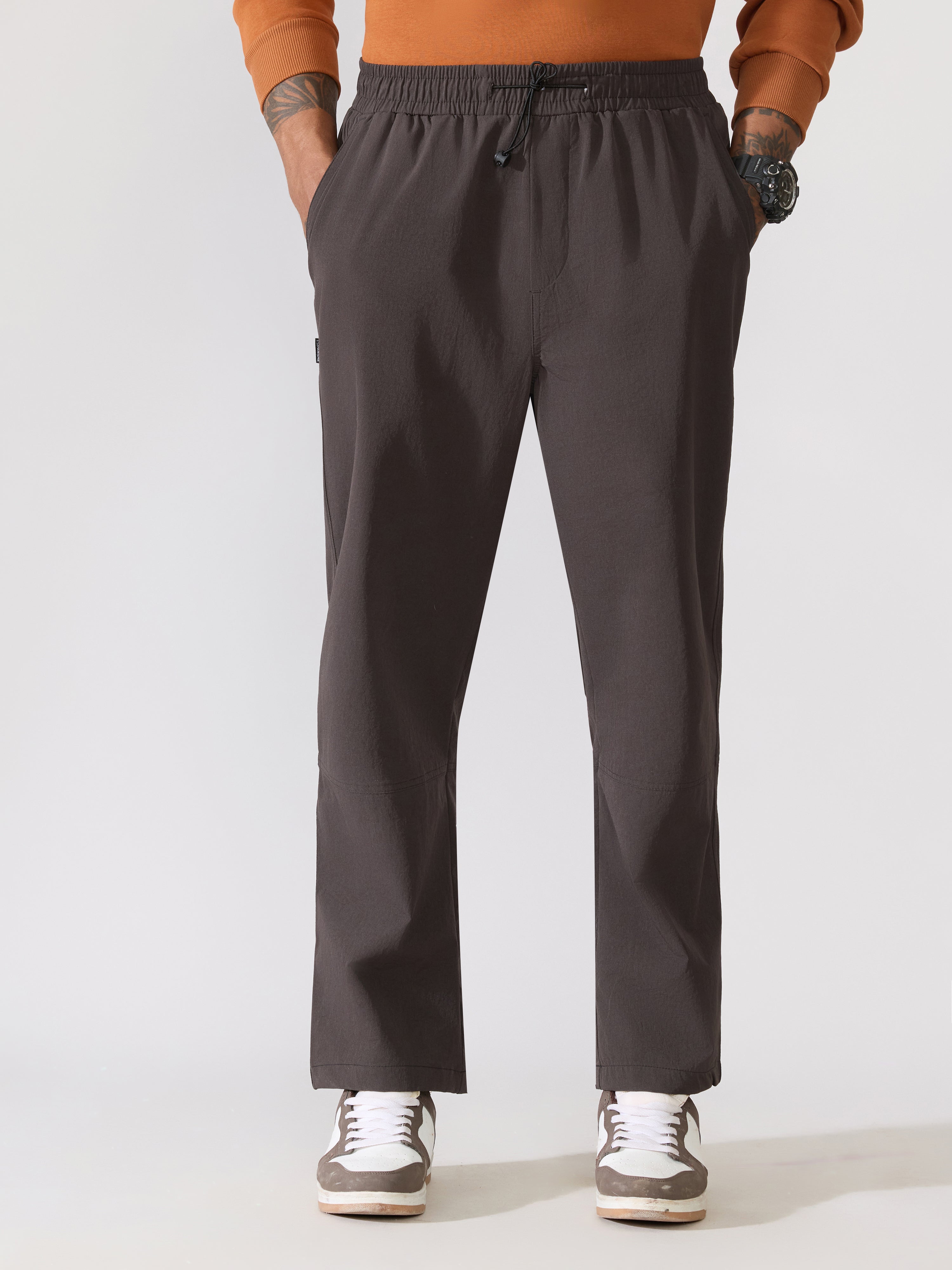 Zanto - Dark Grey Regular Track Pant